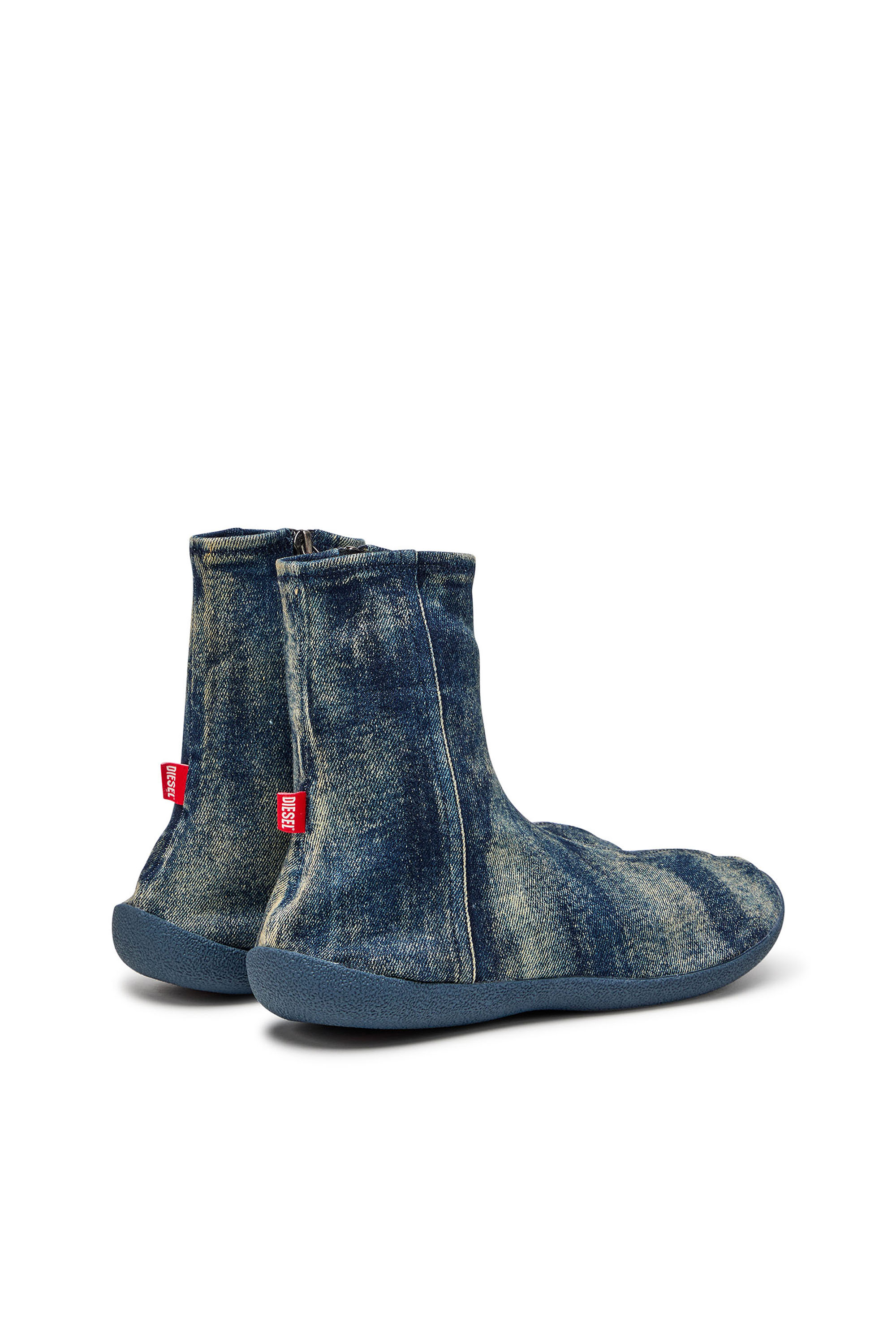 Diesel - D-SHOCK BT, Man's Socks boots in solarised denim in Blue - 3