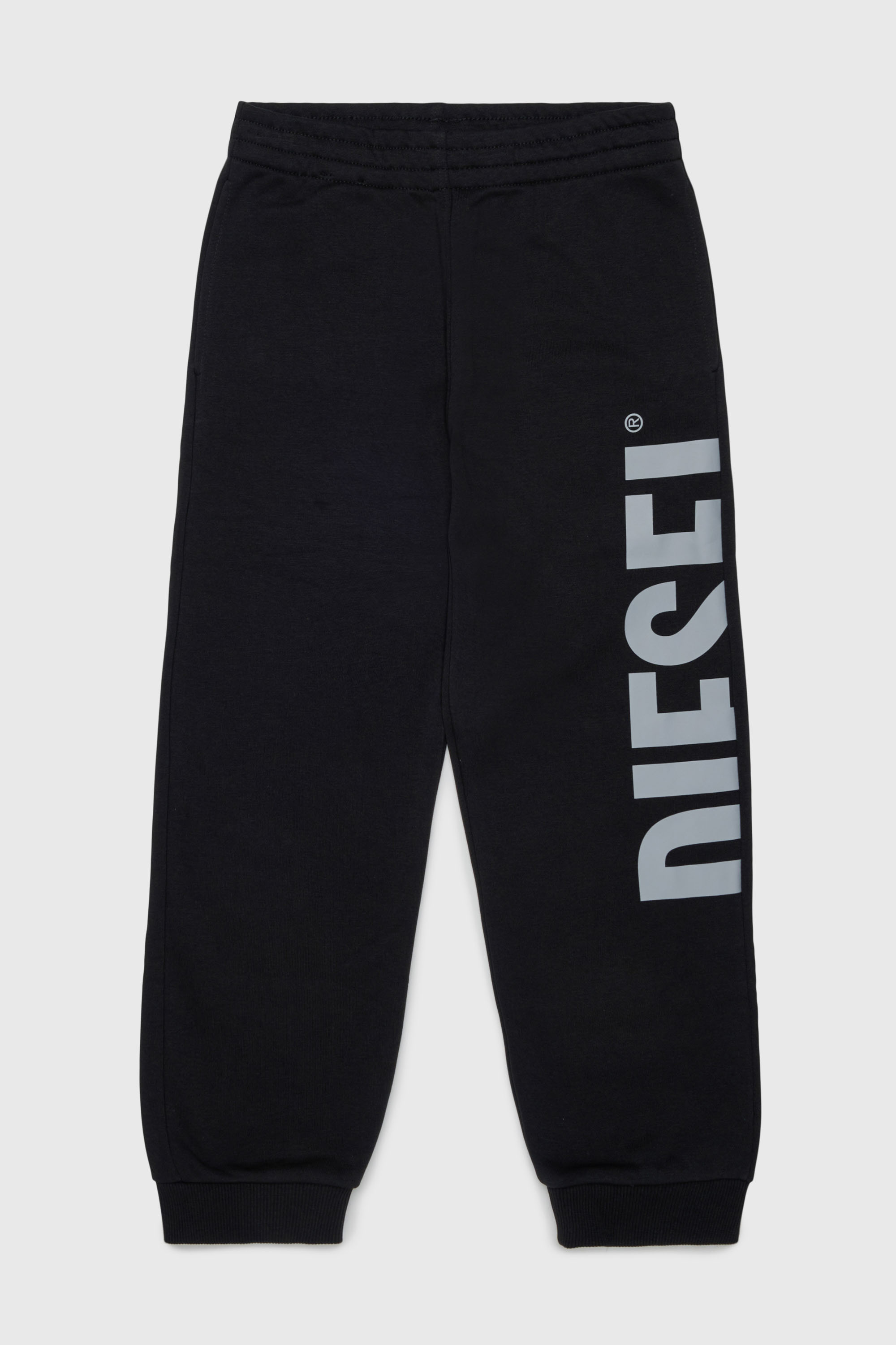 Diesel - PRES, Man's Sweatpants with cut-off logo print in Black - 1
