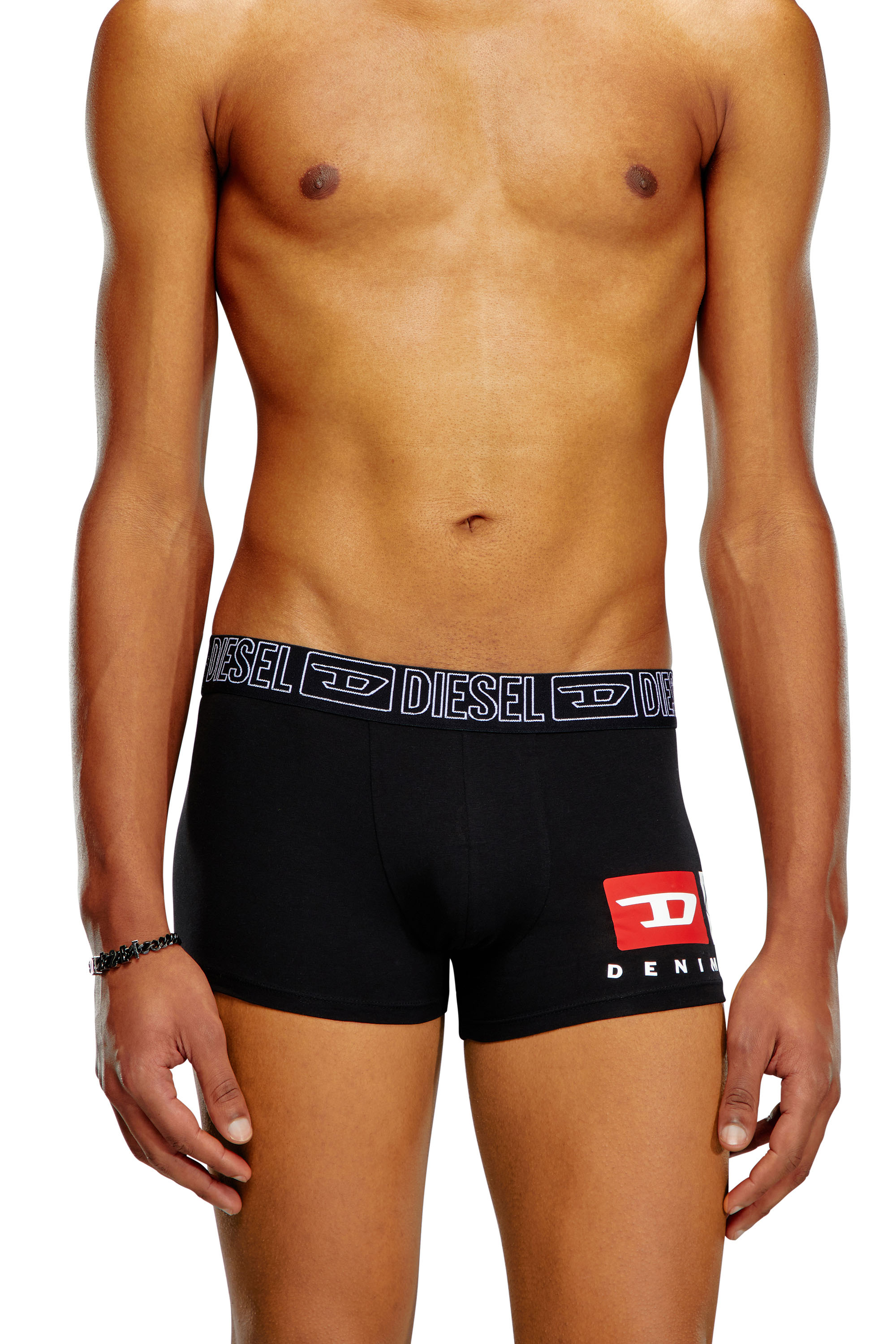 Diesel - UMBX-DAMIEN, Man Boxer briefs with logo outline waist in Black - Image 2