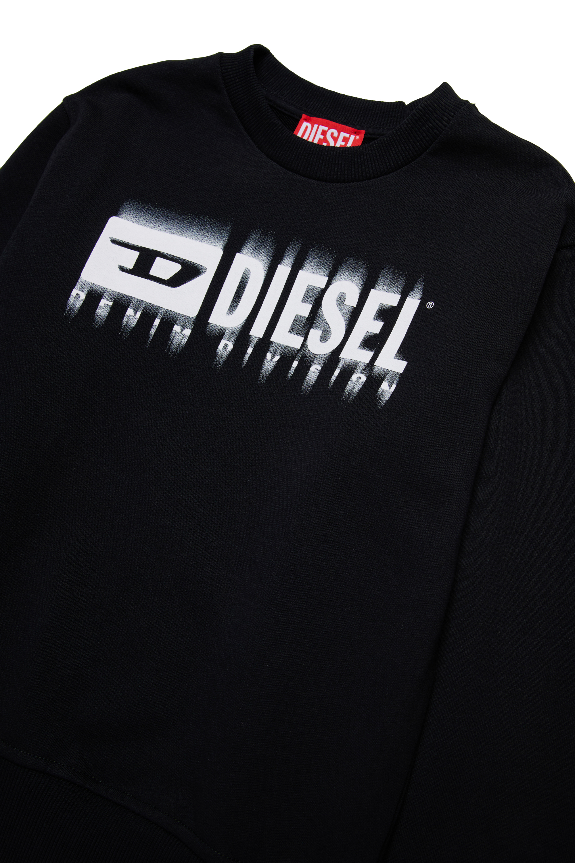 Diesel - SGINNL8 OVER, Man's Sweatshirt with smudged logo in Black - 3