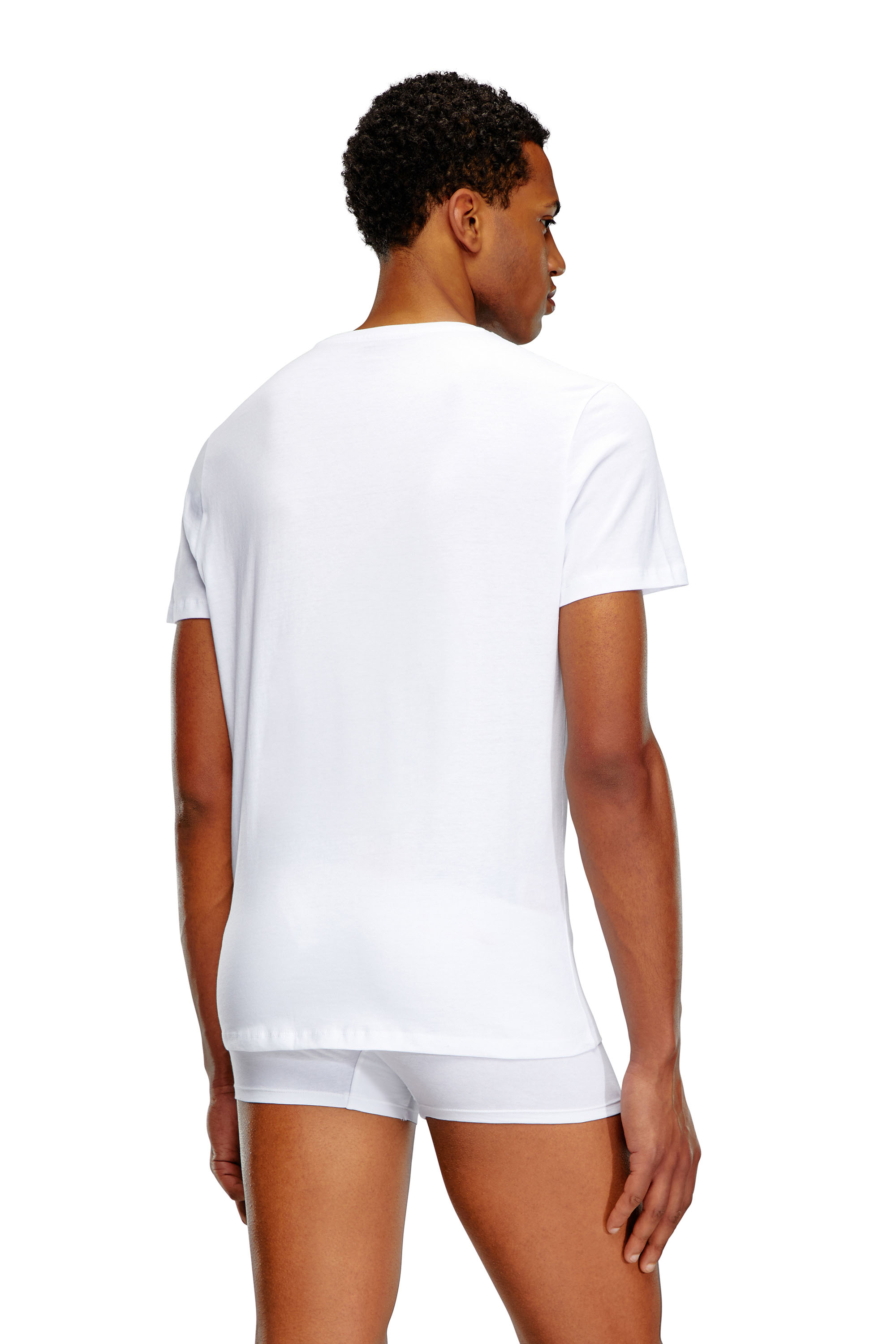 Diesel - UMTEE-MICHAEL3PACK, Man Three-pack of V-neck T-shirts in White - Image 3