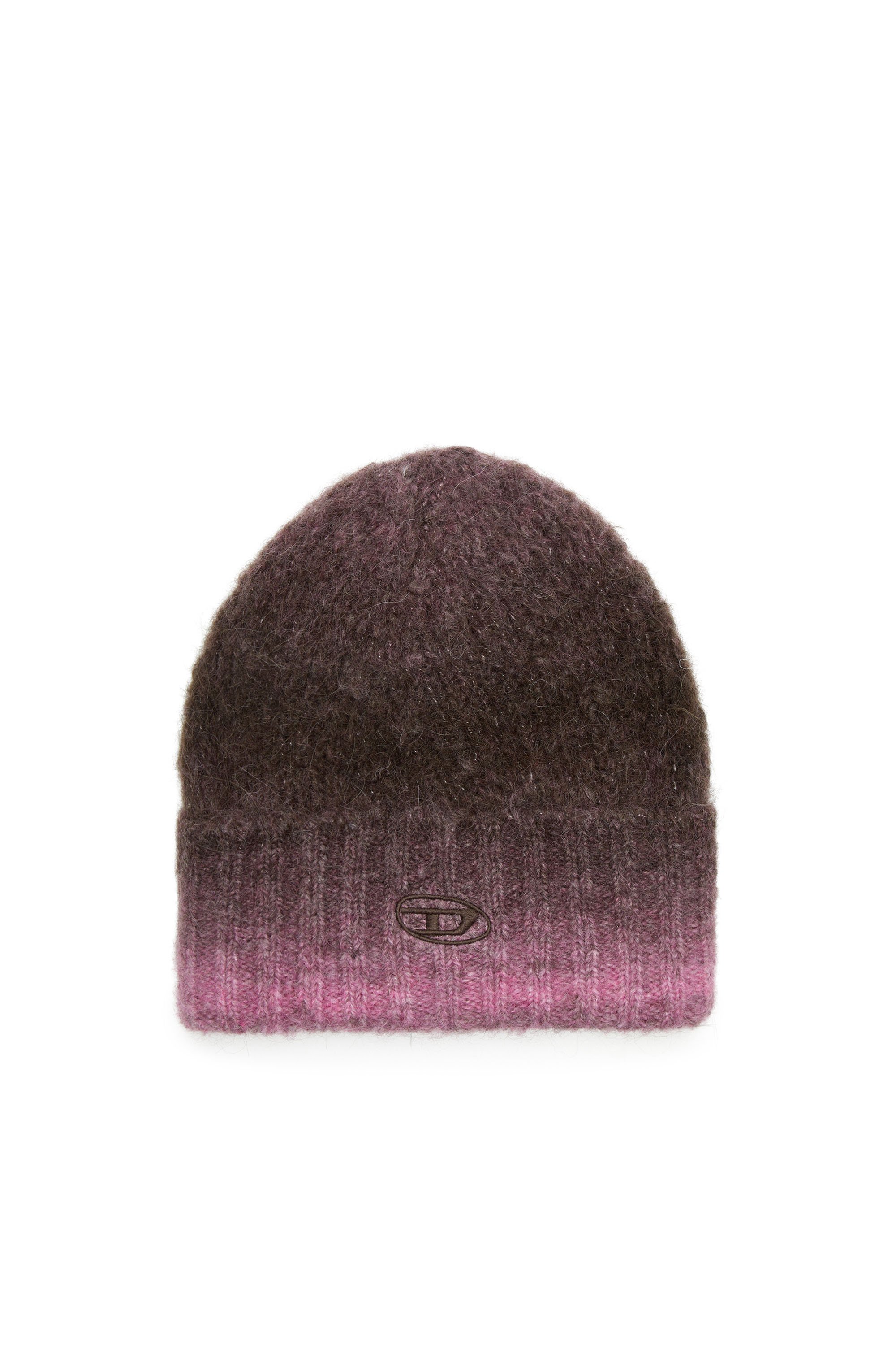 Diesel - K-PELO, Unisex's Alpaca beanie with Oval D embroidery in Violet - 1