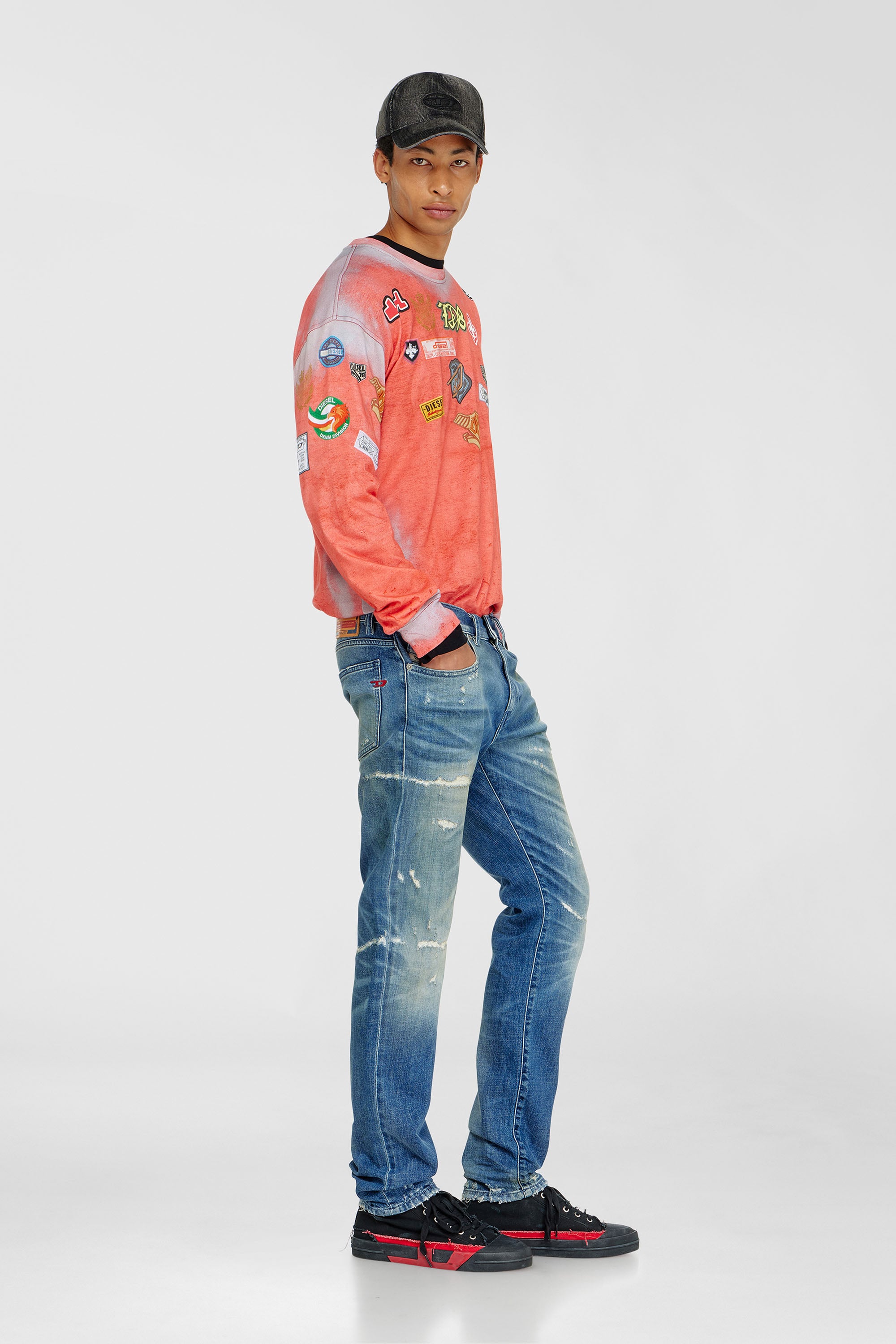 Diesel - Man's Slim Jeans 2019 D-Strukt 007EN, Medium blue - 1