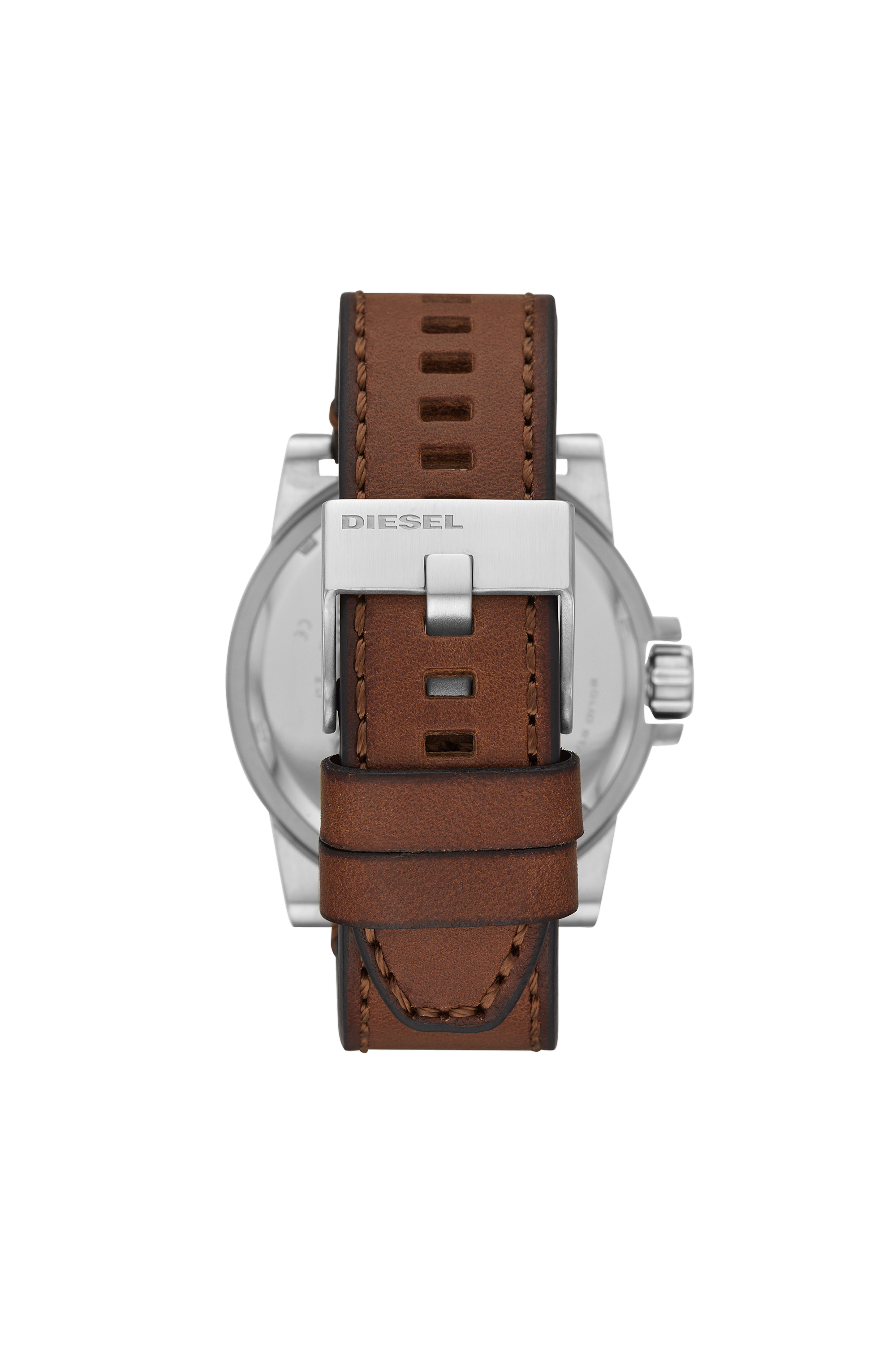 Diesel - DZ1910, Man's D-48 Three-Hand Brown Leather Watch in Brown - 2