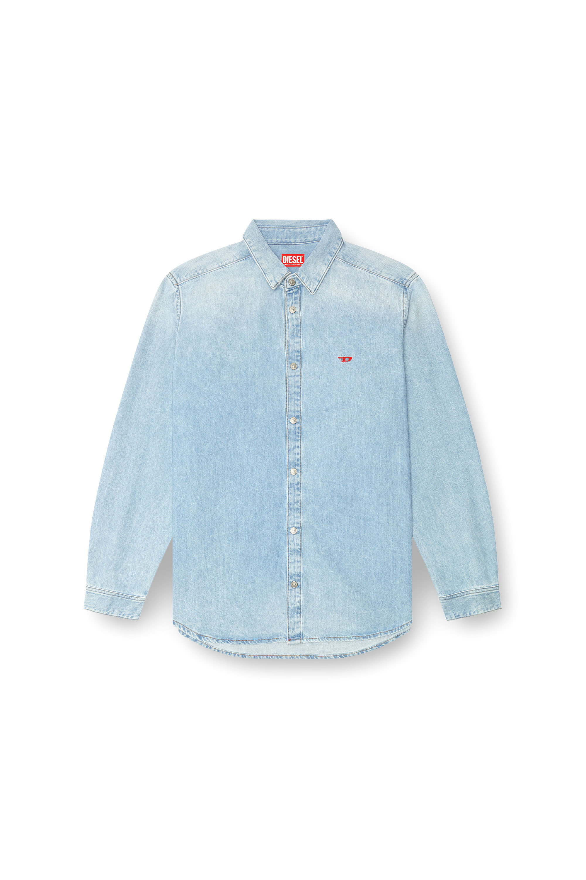 Diesel - D-SIMPLY, Man's Shirt in denim in Light Blue - 2