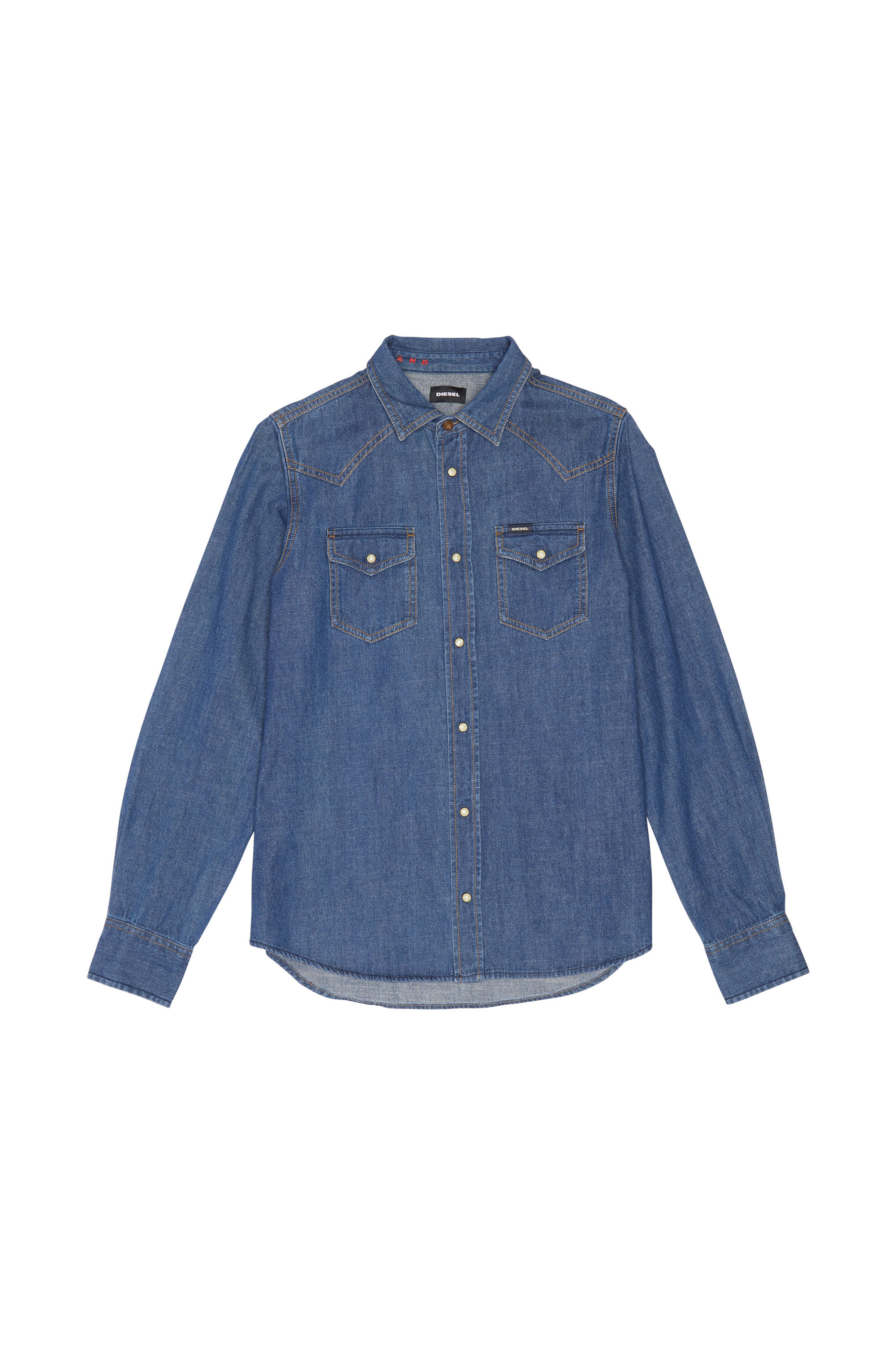 Diesel - SH DENIM SHIRT, Medium blue - Image 1