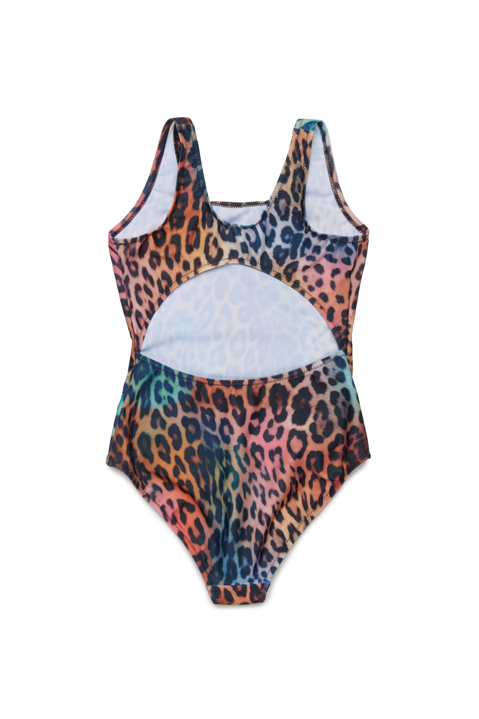 Diesel - MILEOPY, Woman's Swimsuit with multicolour animal print in Brown/Black - 2