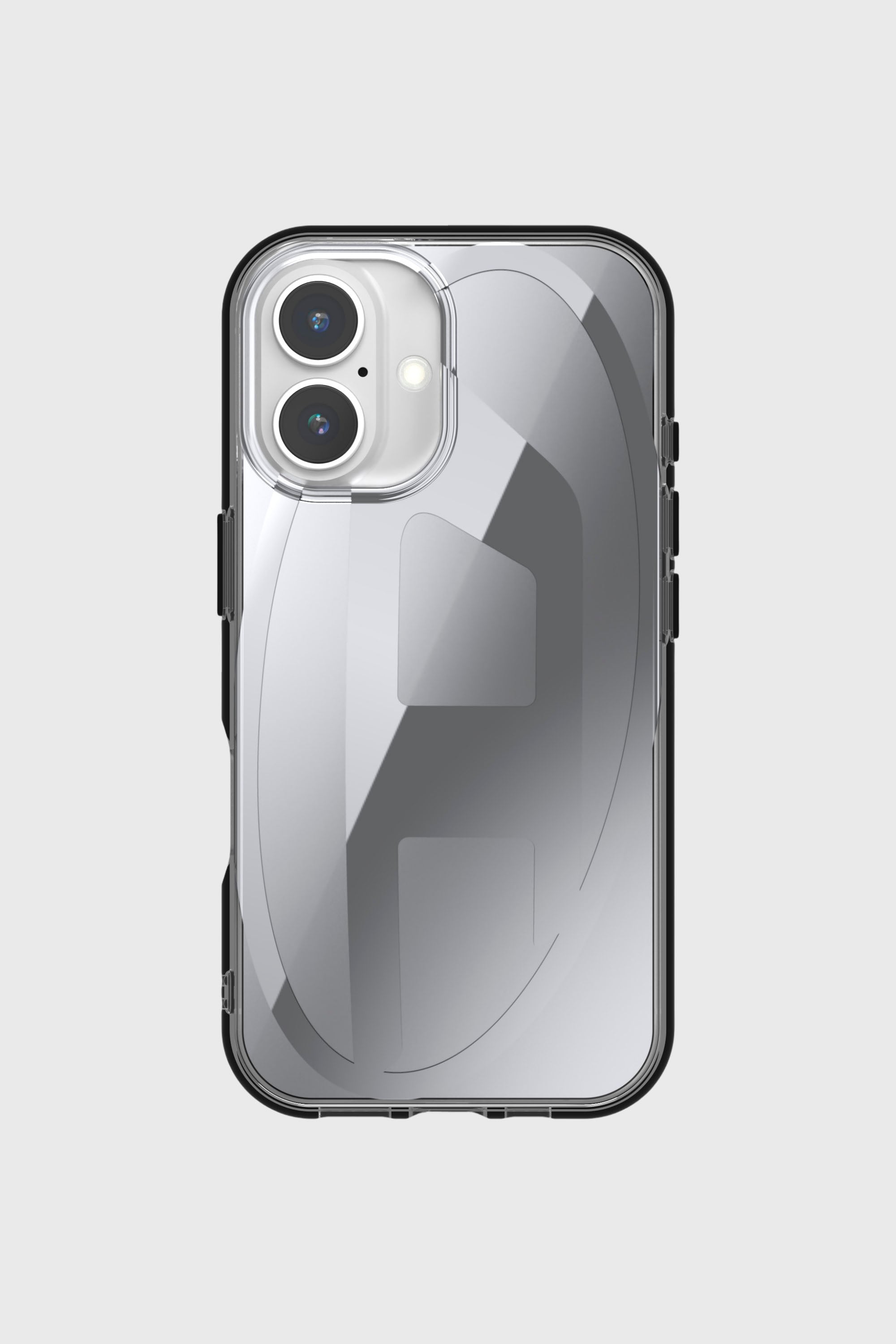 Diesel - 60159 AOP CASE, Unisex's Oval D Mirror Case for iP 16 in Grey - 2