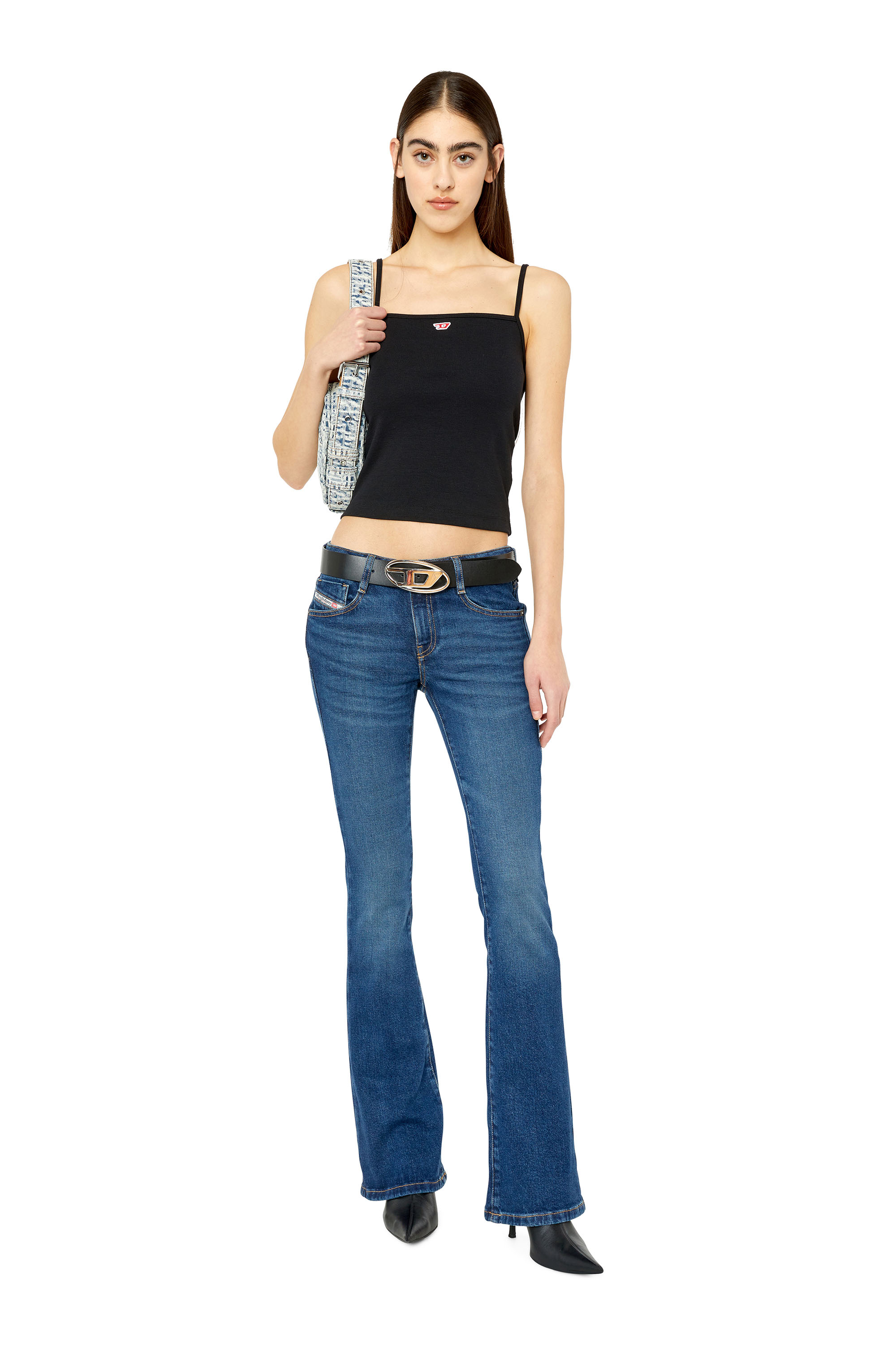 Diesel - 1969 D-Ebbey 0GYCS Bootcut and Flare Jeans, Dark Blue - Image 4