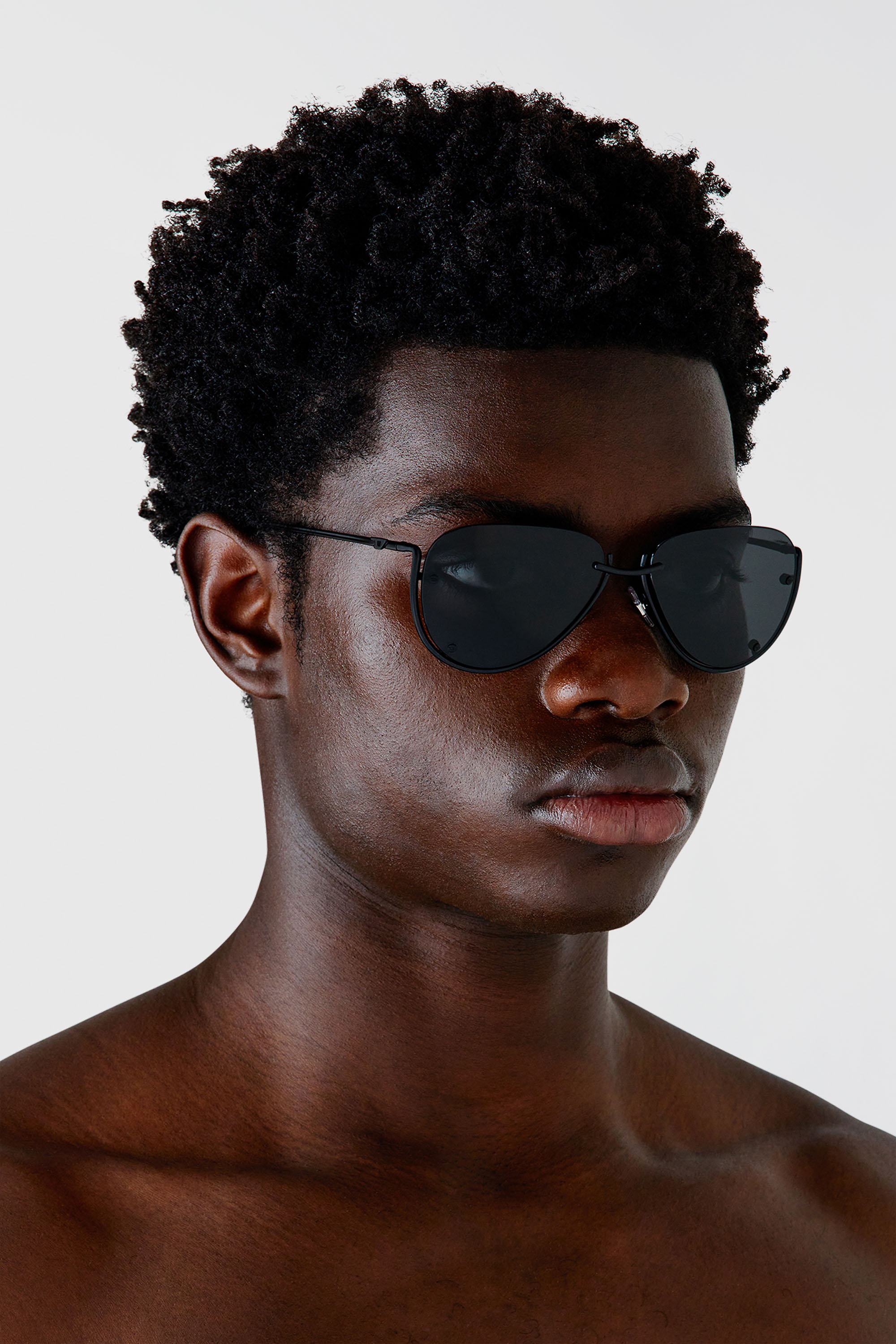 Diesel - 0DL1003, Unisex's Pilot model sunglasses in Black - 4
