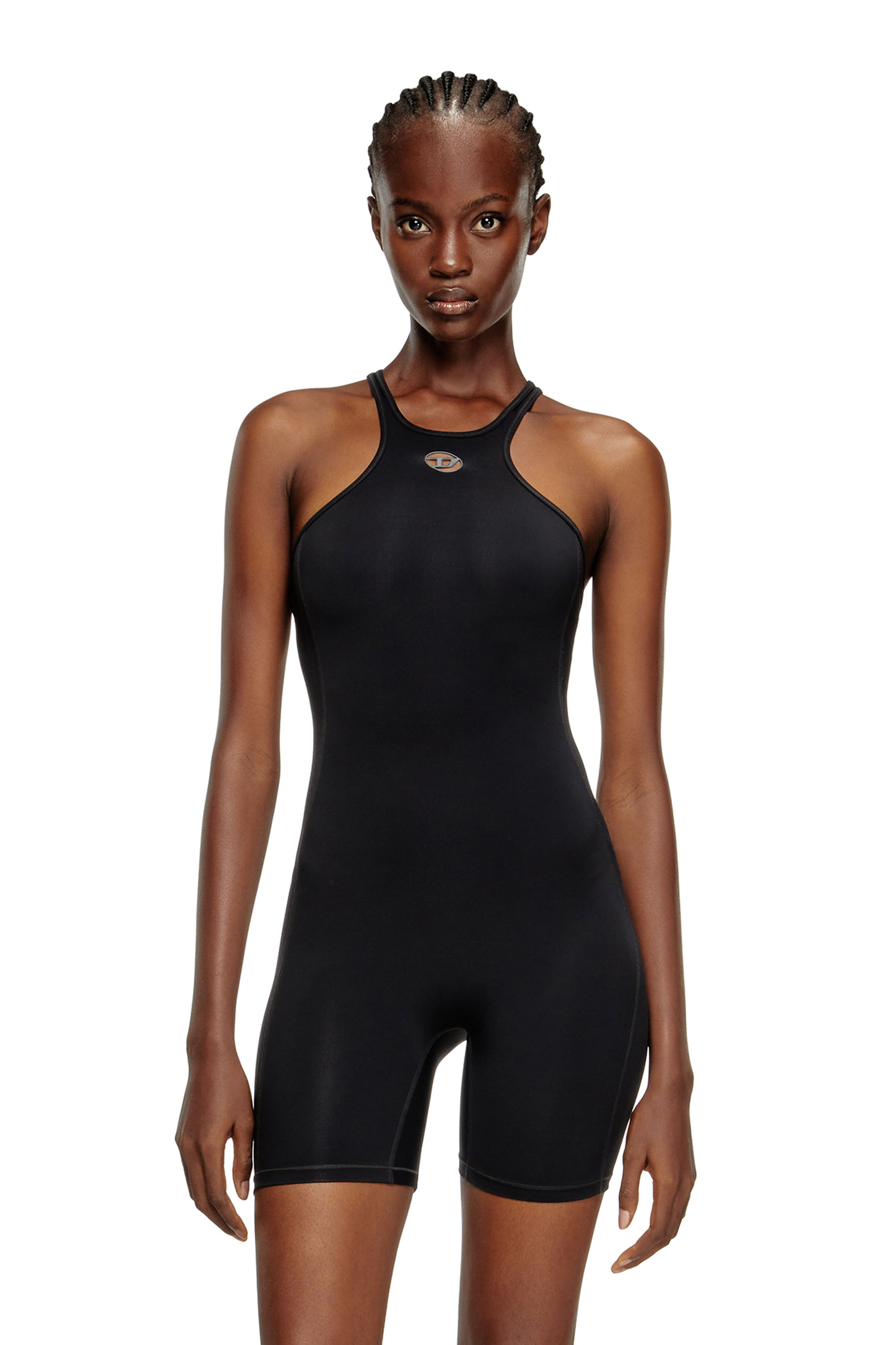 Diesel - NYDIA-UTLT, Woman's Racer back playsuit in Black - 3