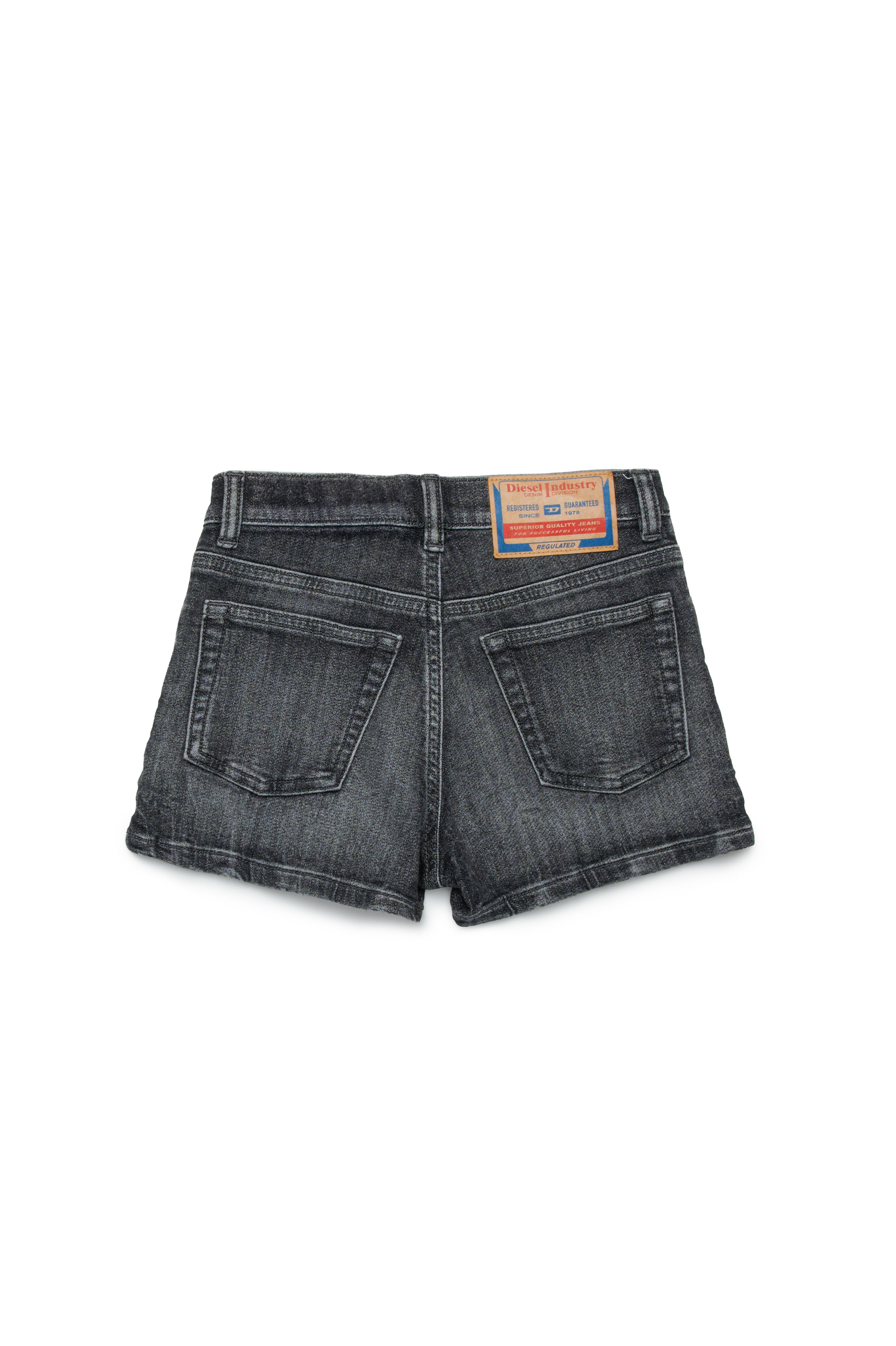 Diesel - PBOYSHORT-S JJJ, Woman's JoggJeans shorts with rips in Black - 2