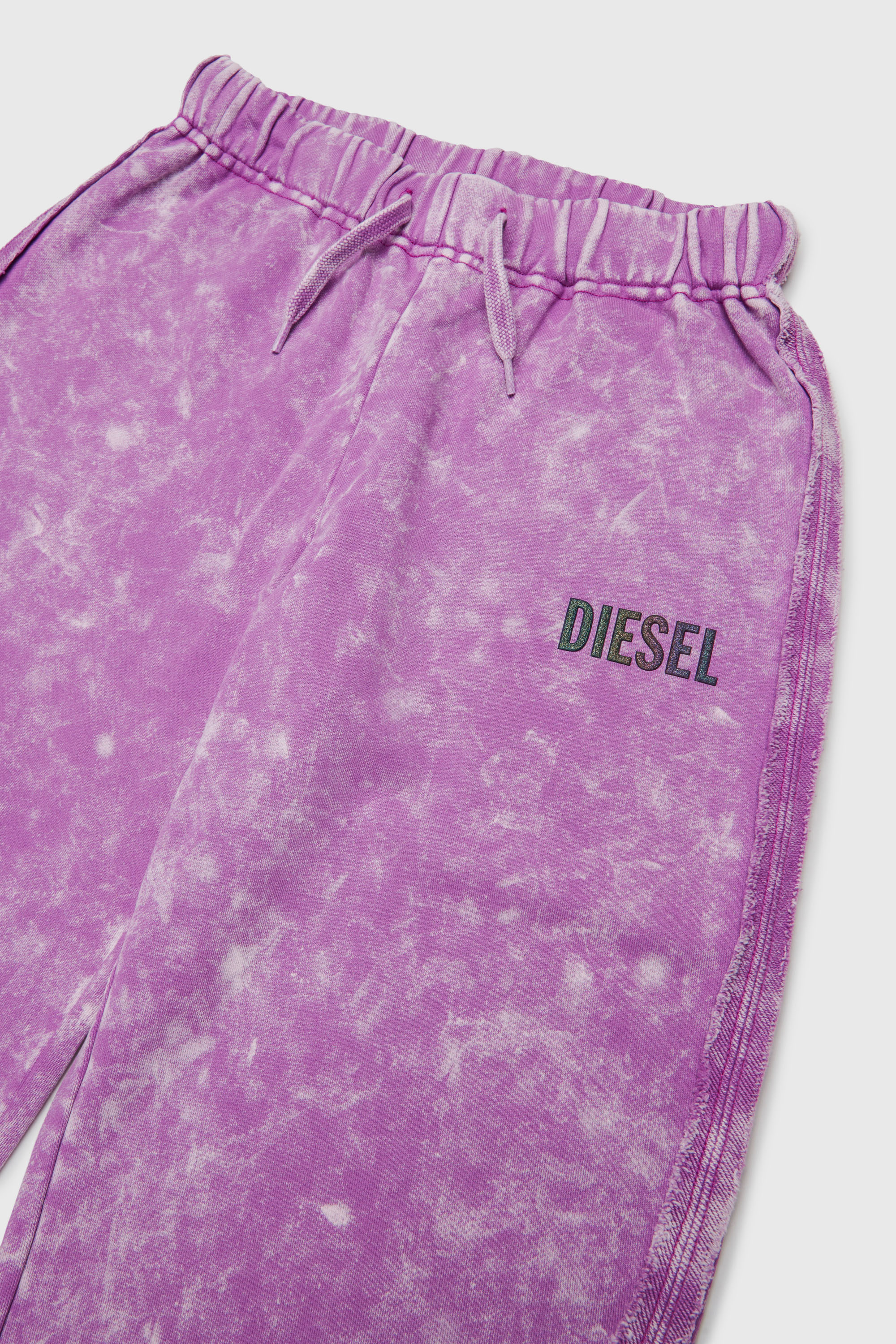 Diesel - PLOXY, Woman's Cotton sweatpants with marbled effect in Violet - 3