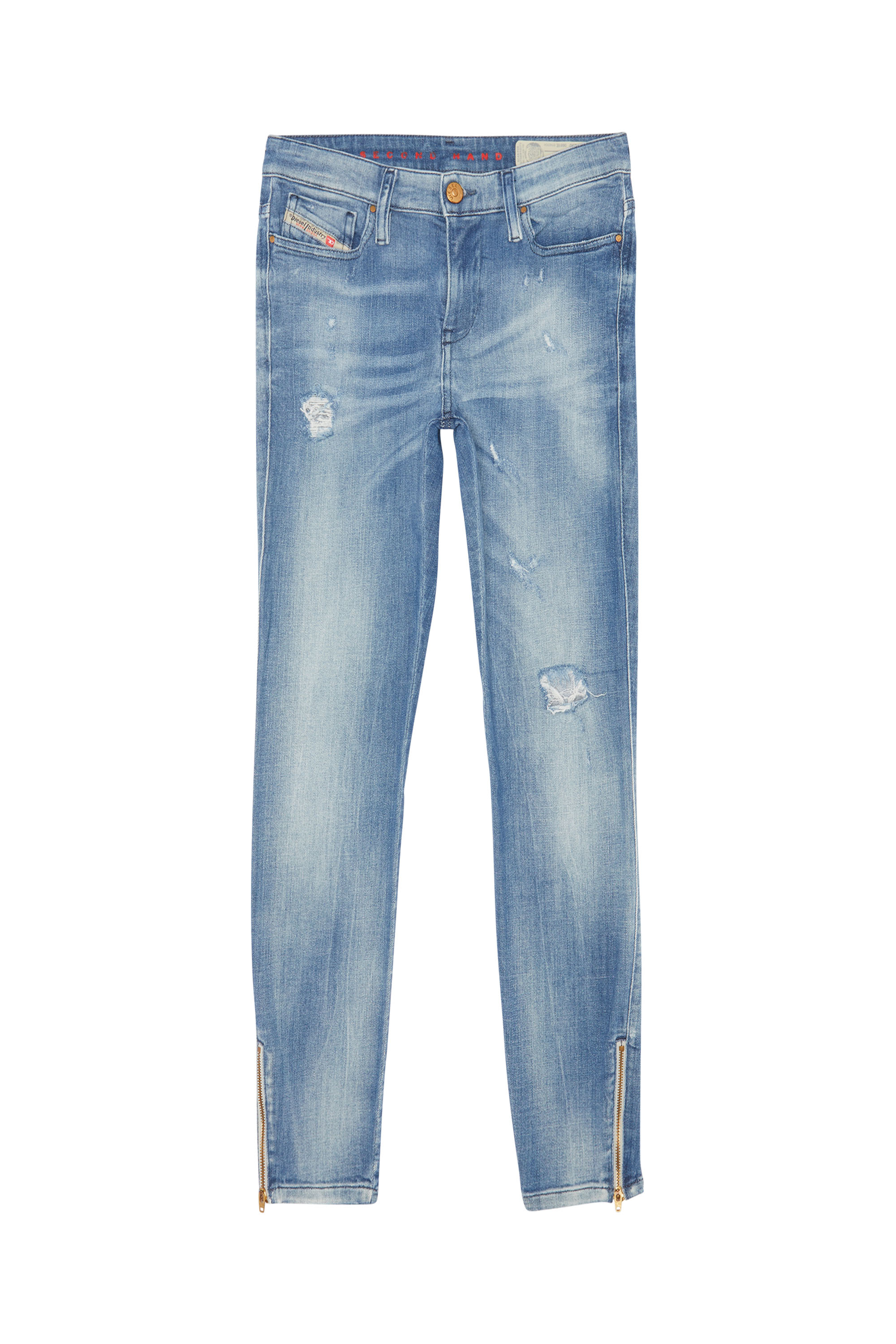 Diesel - SKINZEE-ZIP, Woman's Diesel Woman - Jeans Medium blue in Medium blue - 1