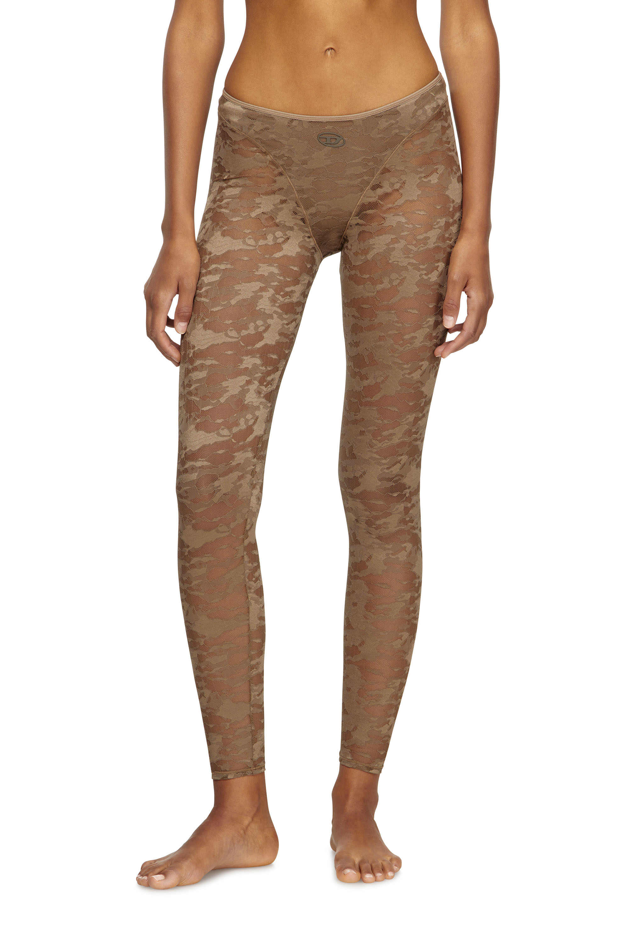 Diesel - CLAIRE-UTLT, Woman's Camo lace leggings in Brown - 3