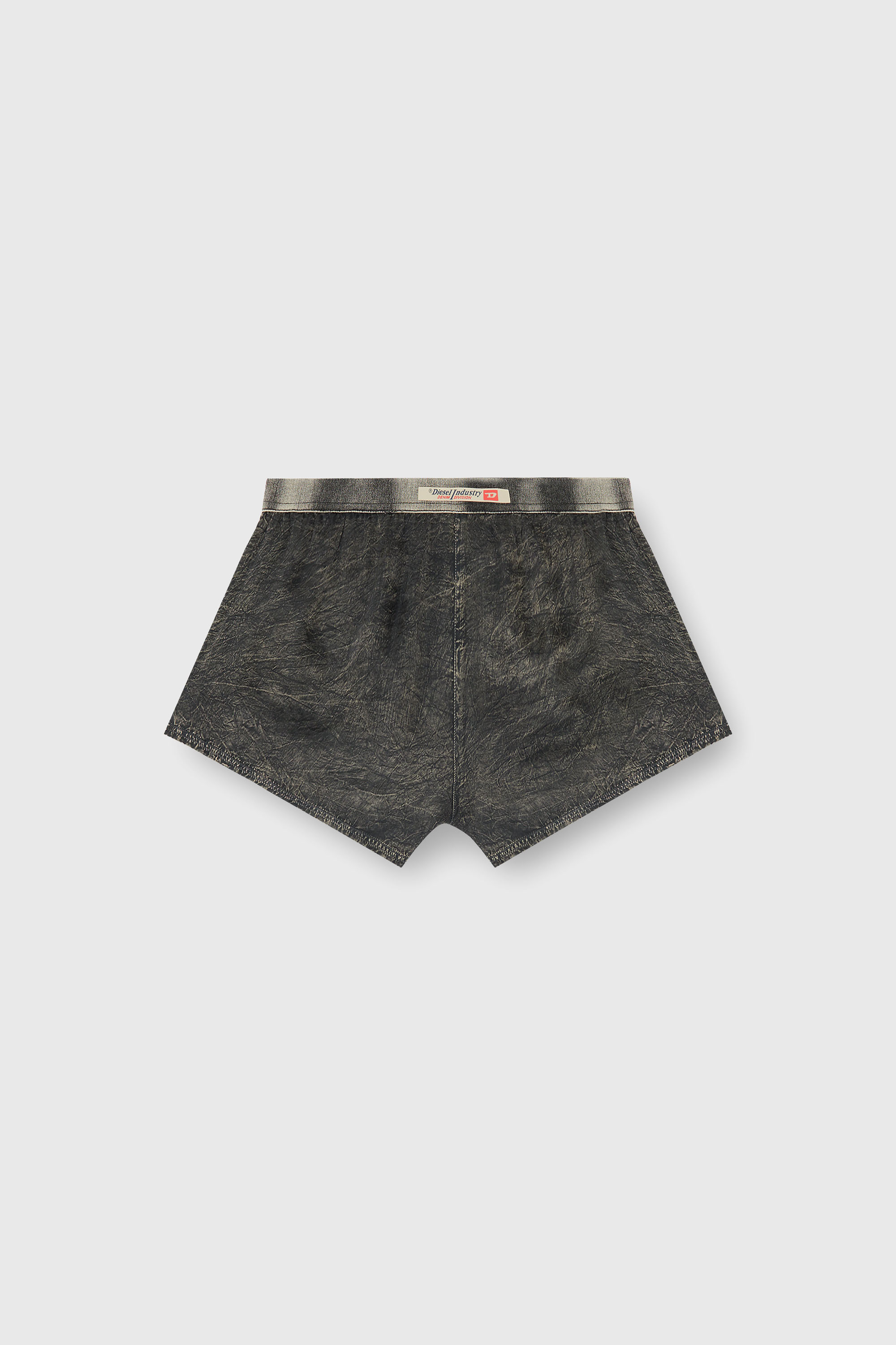 Diesel - SURYA-DNM, Woman's Short pants in treated fluid viscose in Dark grey - 2