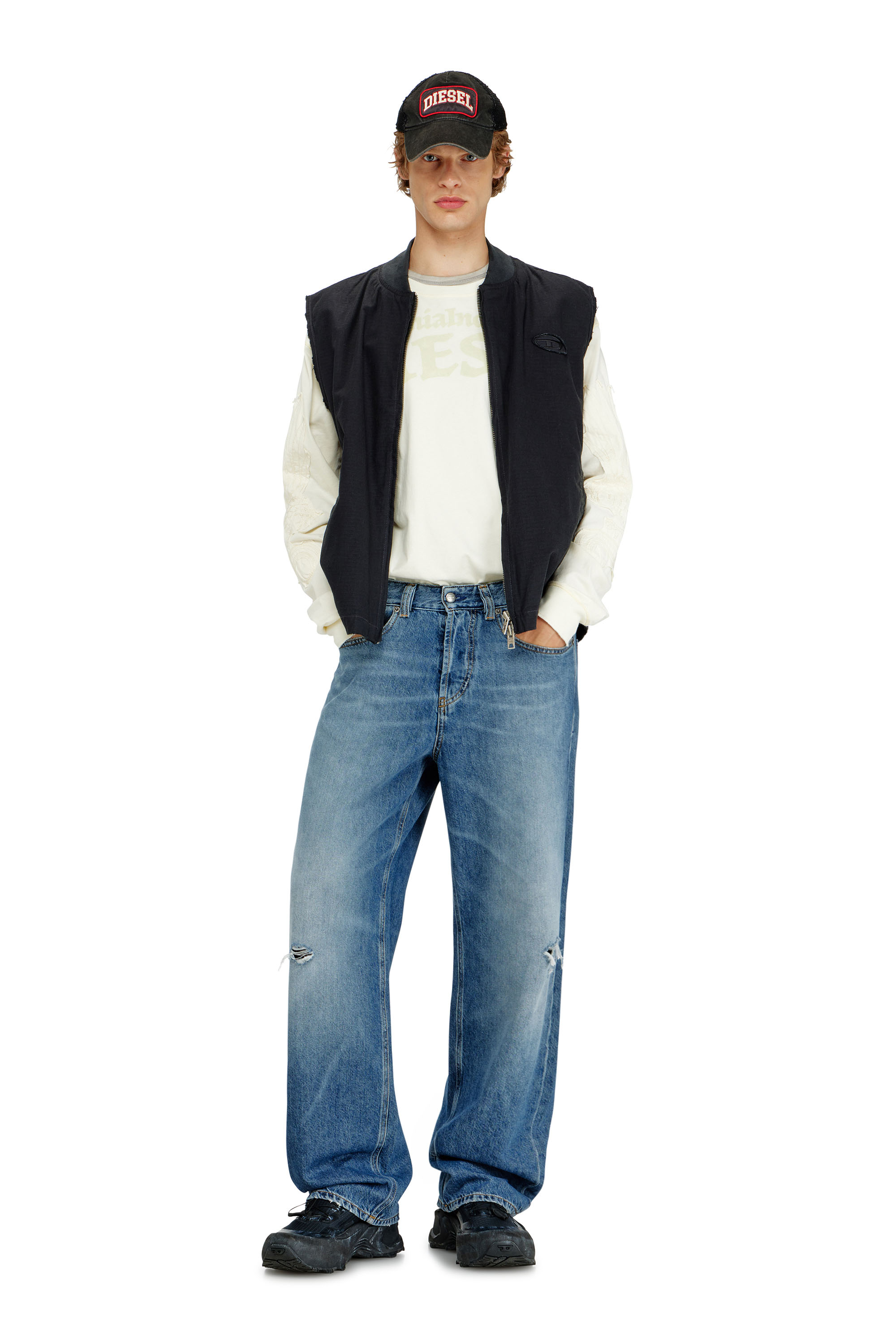 Diesel - Man's Relaxed Jeans 2001 D-Macro 09P61, Medium blue - 4