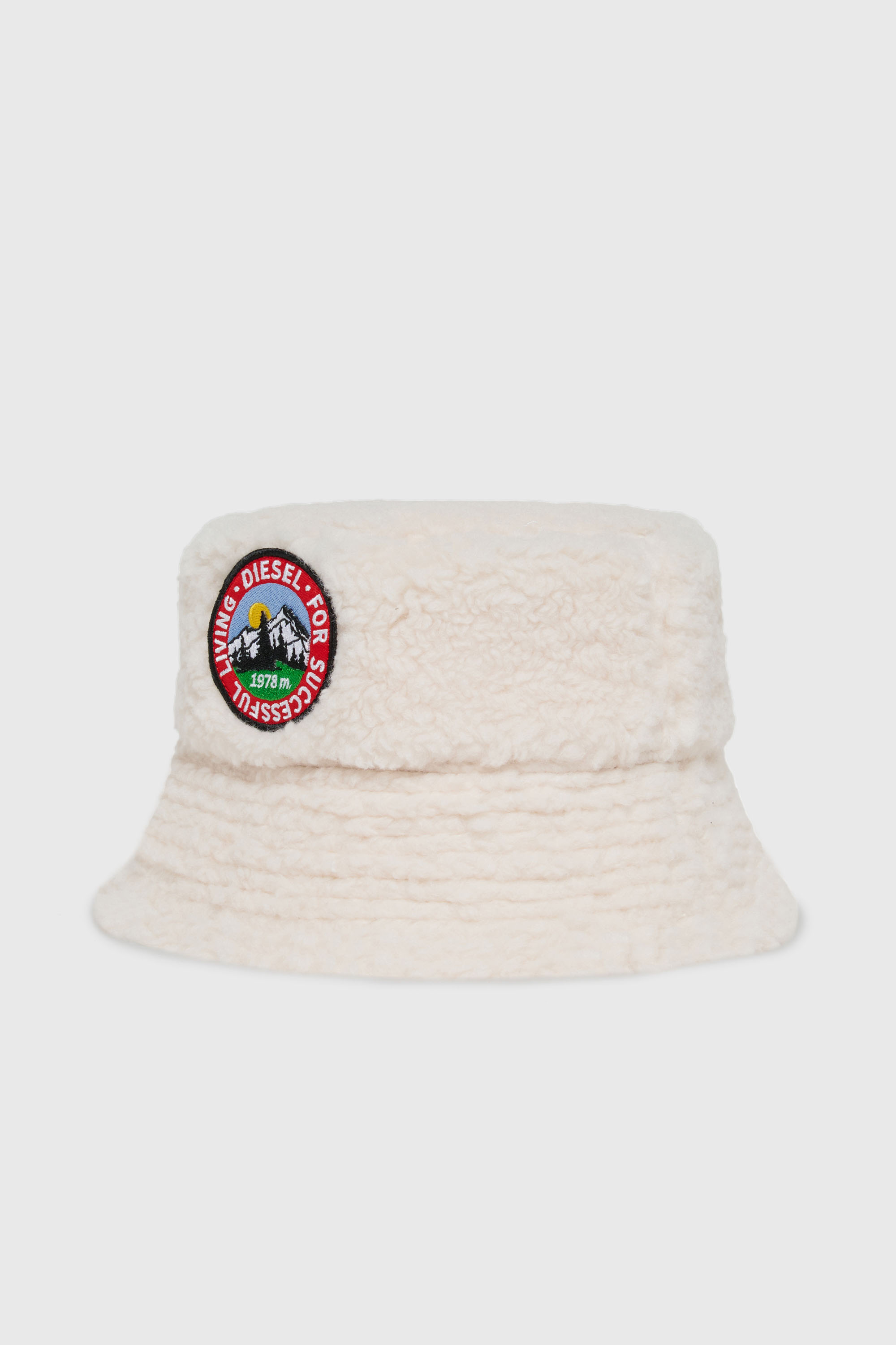 Diesel - FBONT, Unisex's Bucket hat in cosy pile fabric in White - 1
