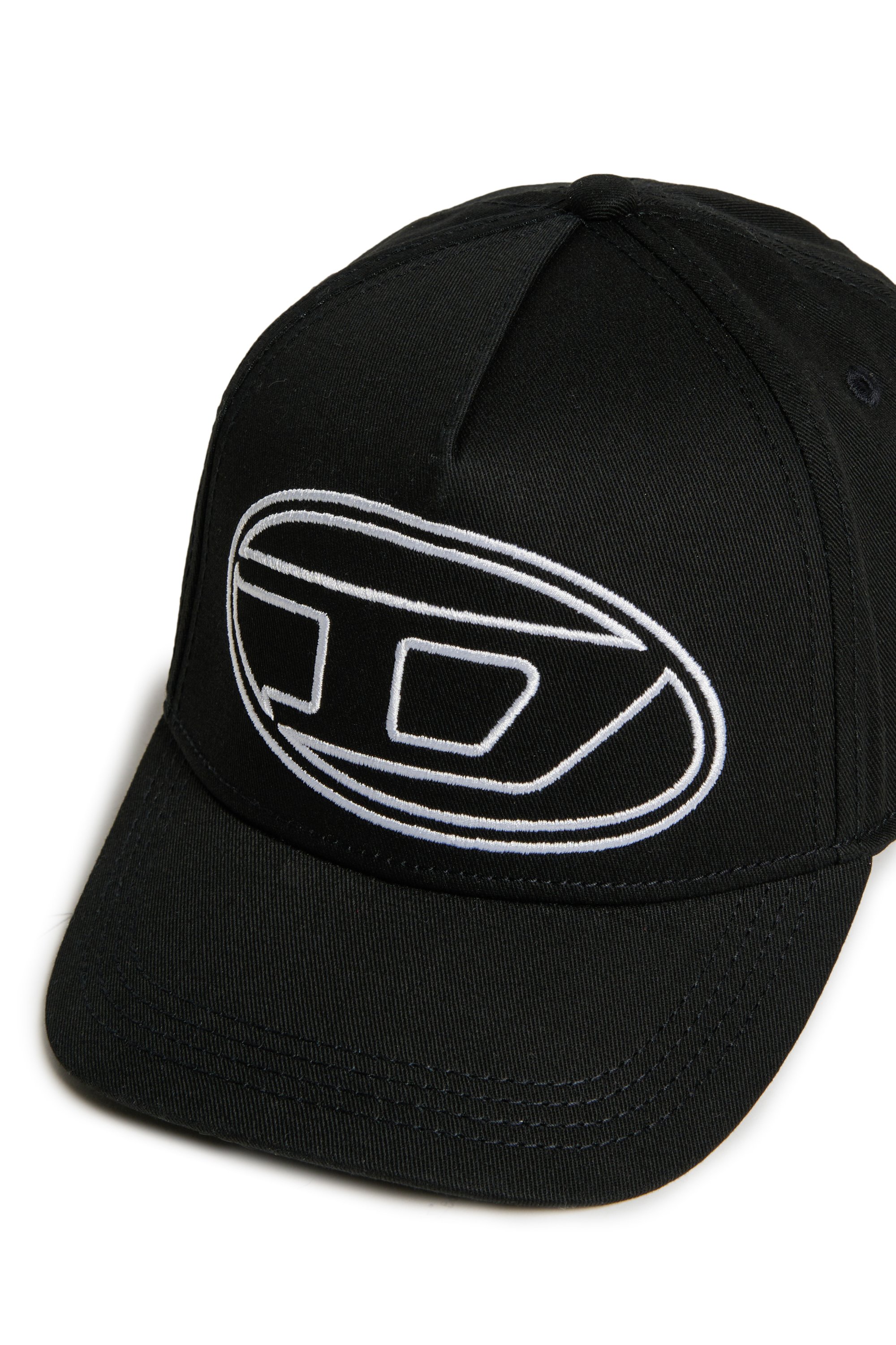 Diesel - FRENDIL, Man's Baseball cap with Oval D embroidery in Black - 3