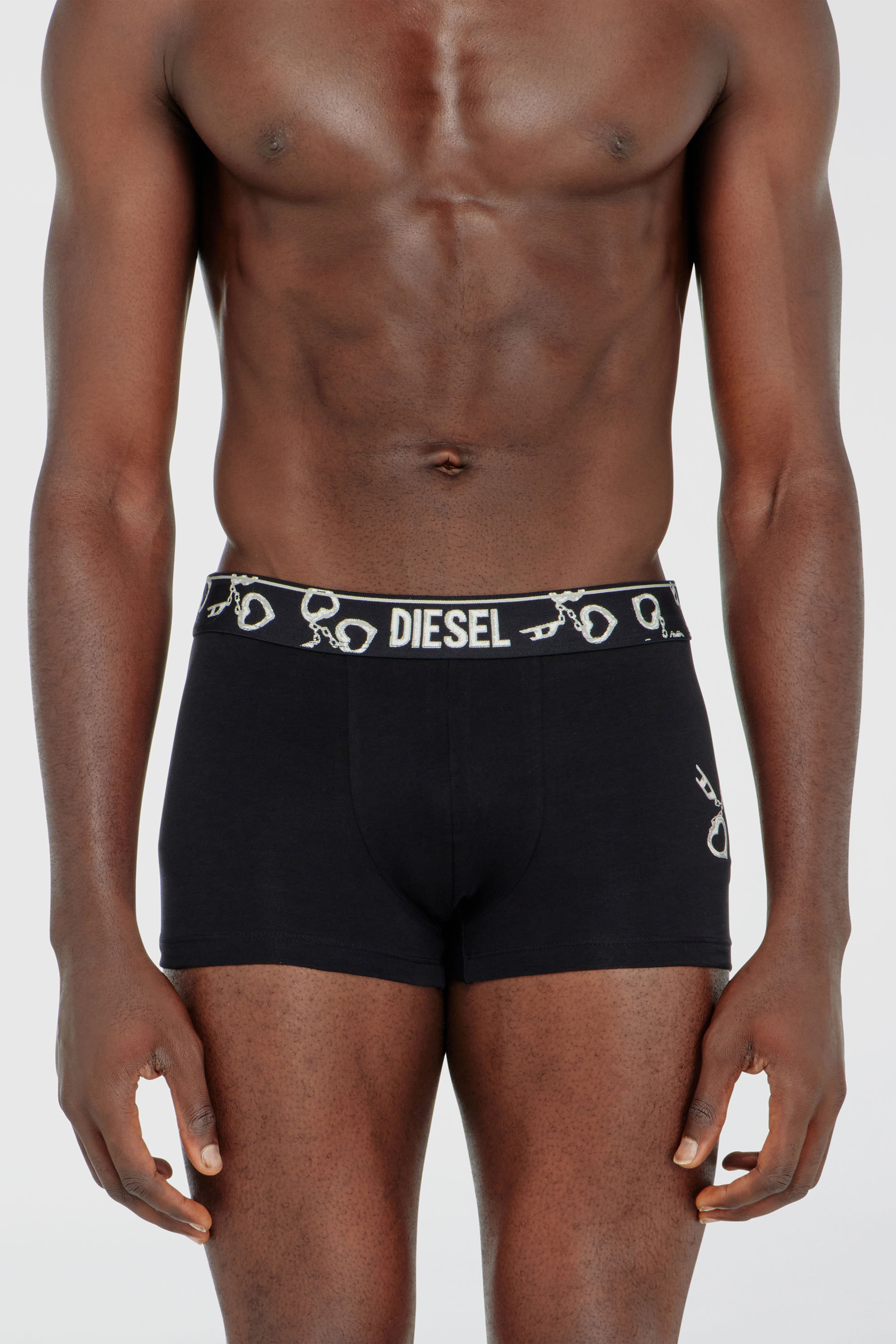 Diesel - DAMIEN-GFT-3PACK, Man's Three-pack boxer briefs with handcuff motif in Black - 3