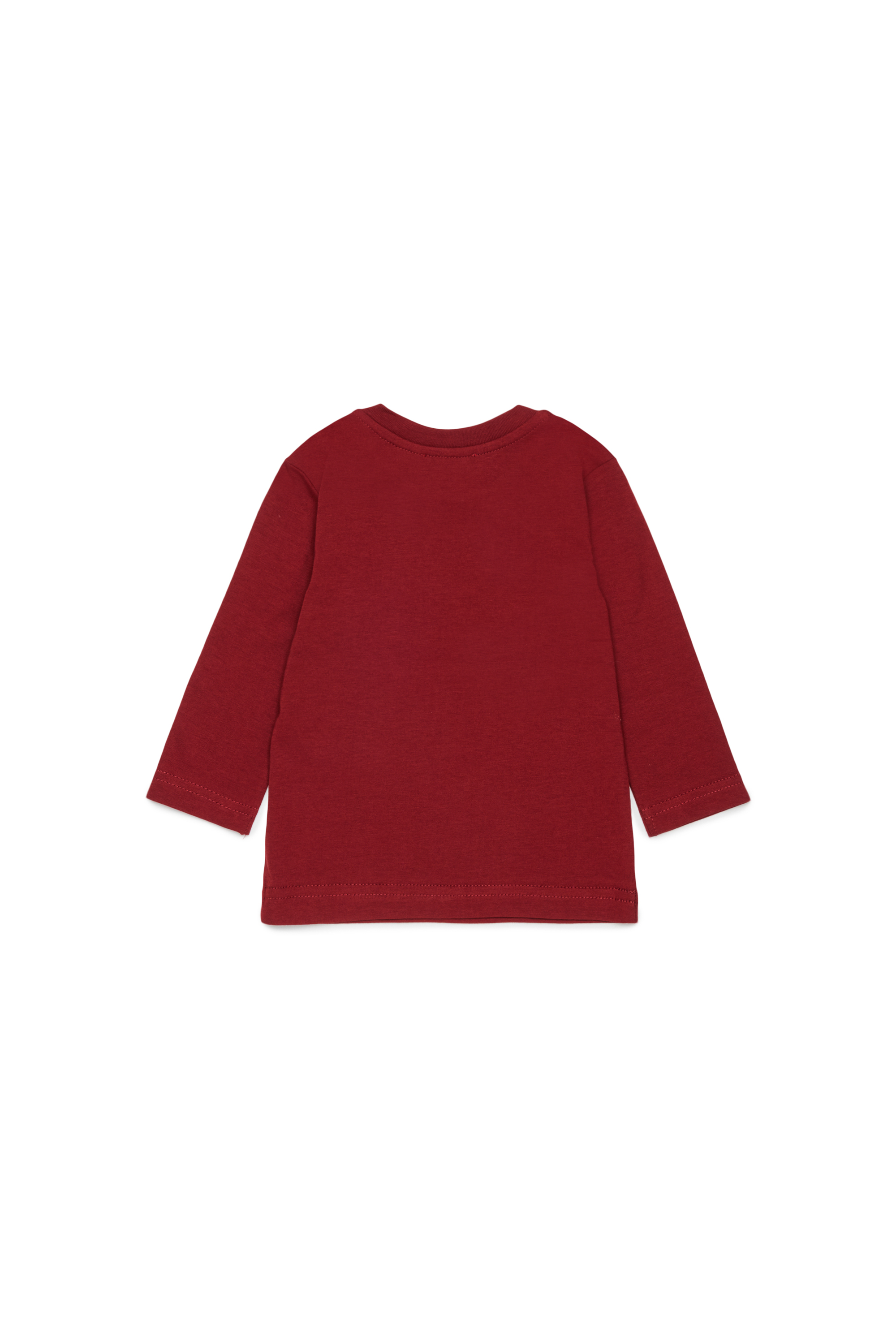 Diesel - TLODIMB, Man's Long-sleeve T-shirt with Diesel Industry print in Red - 2