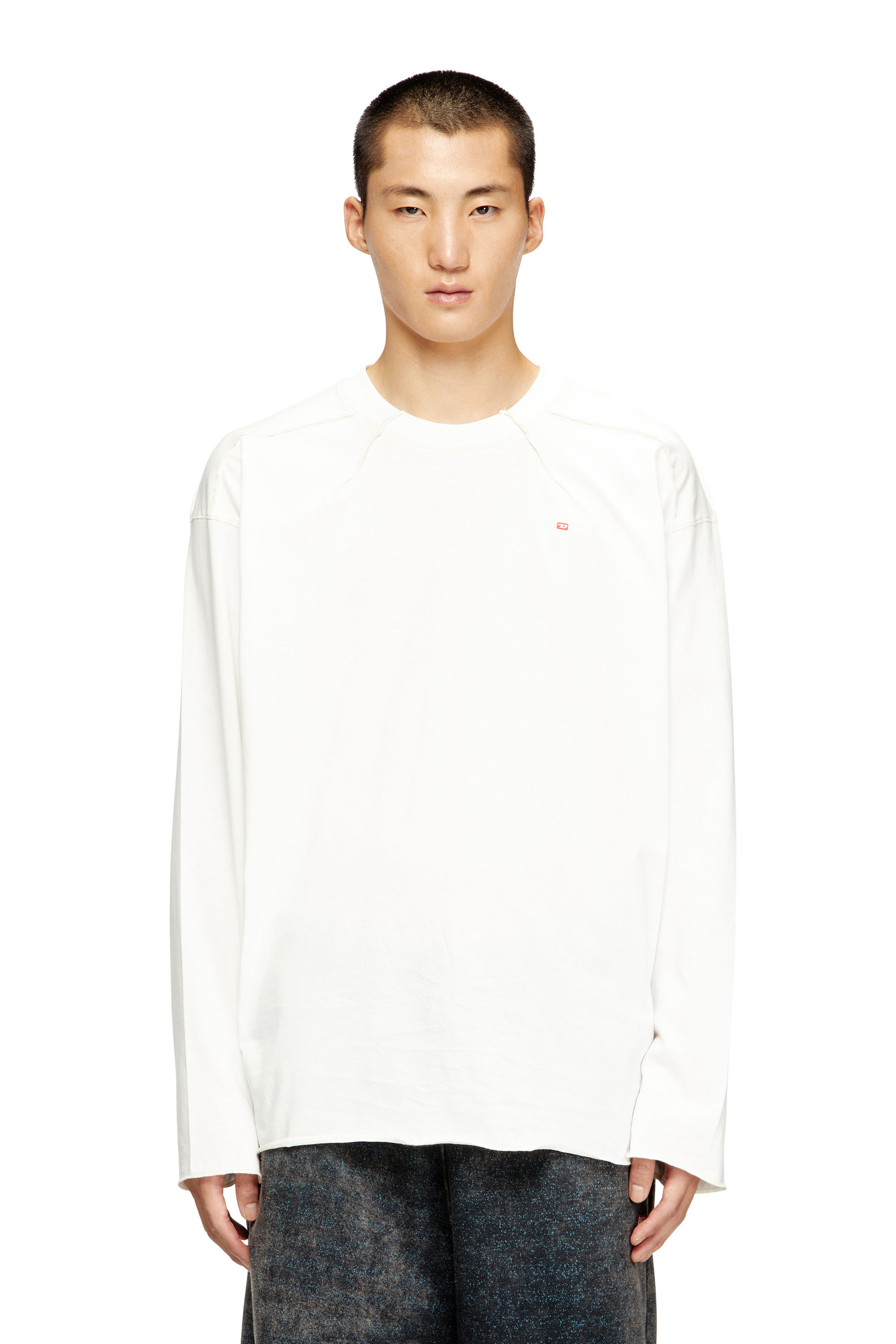 Diesel - T-CRAHOR-BOXT-LS-T1, Man's Cotton T-shirt in White - 3