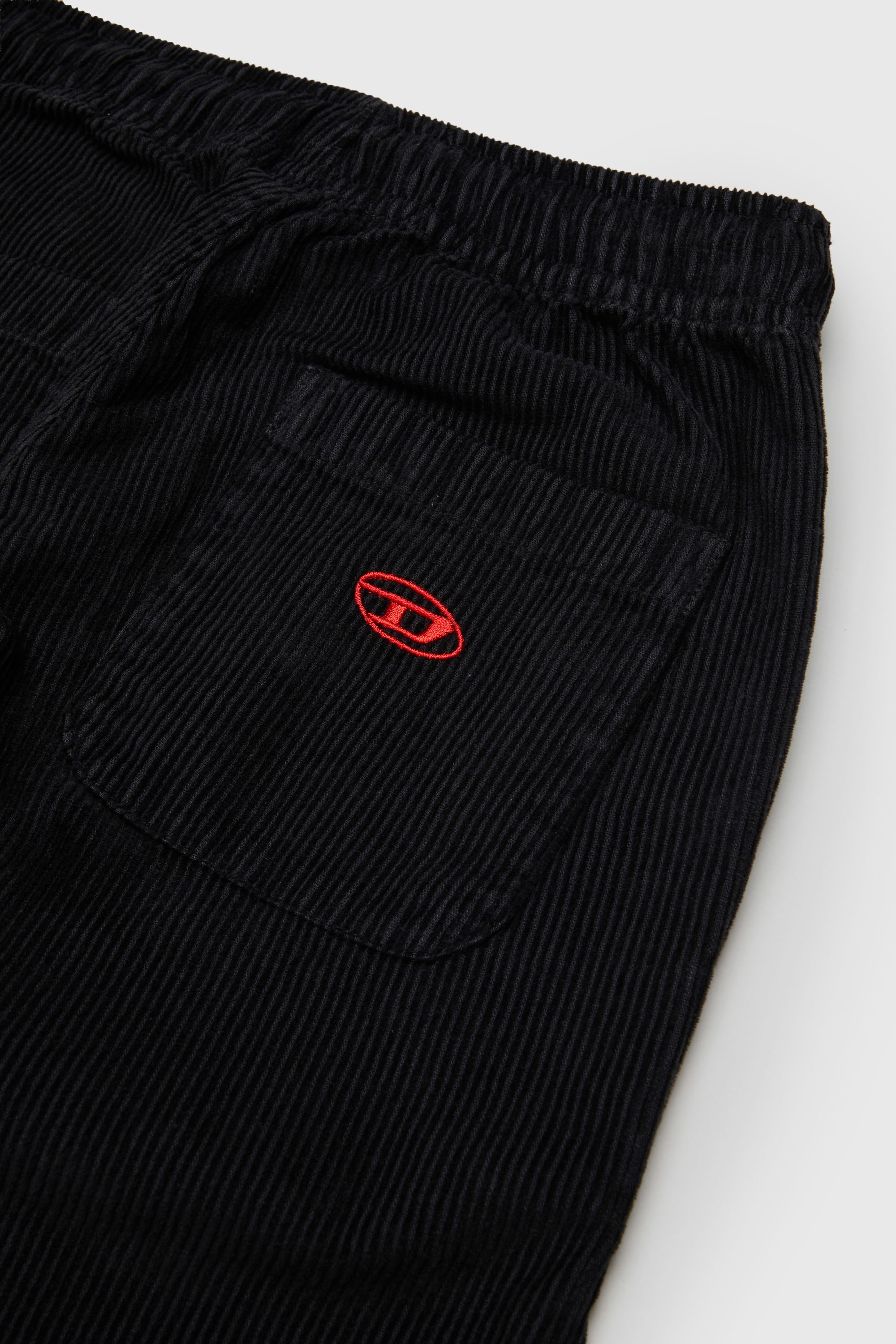 Diesel - PMILL, Man's Corduroy pants with drawstring waist in Black - 4
