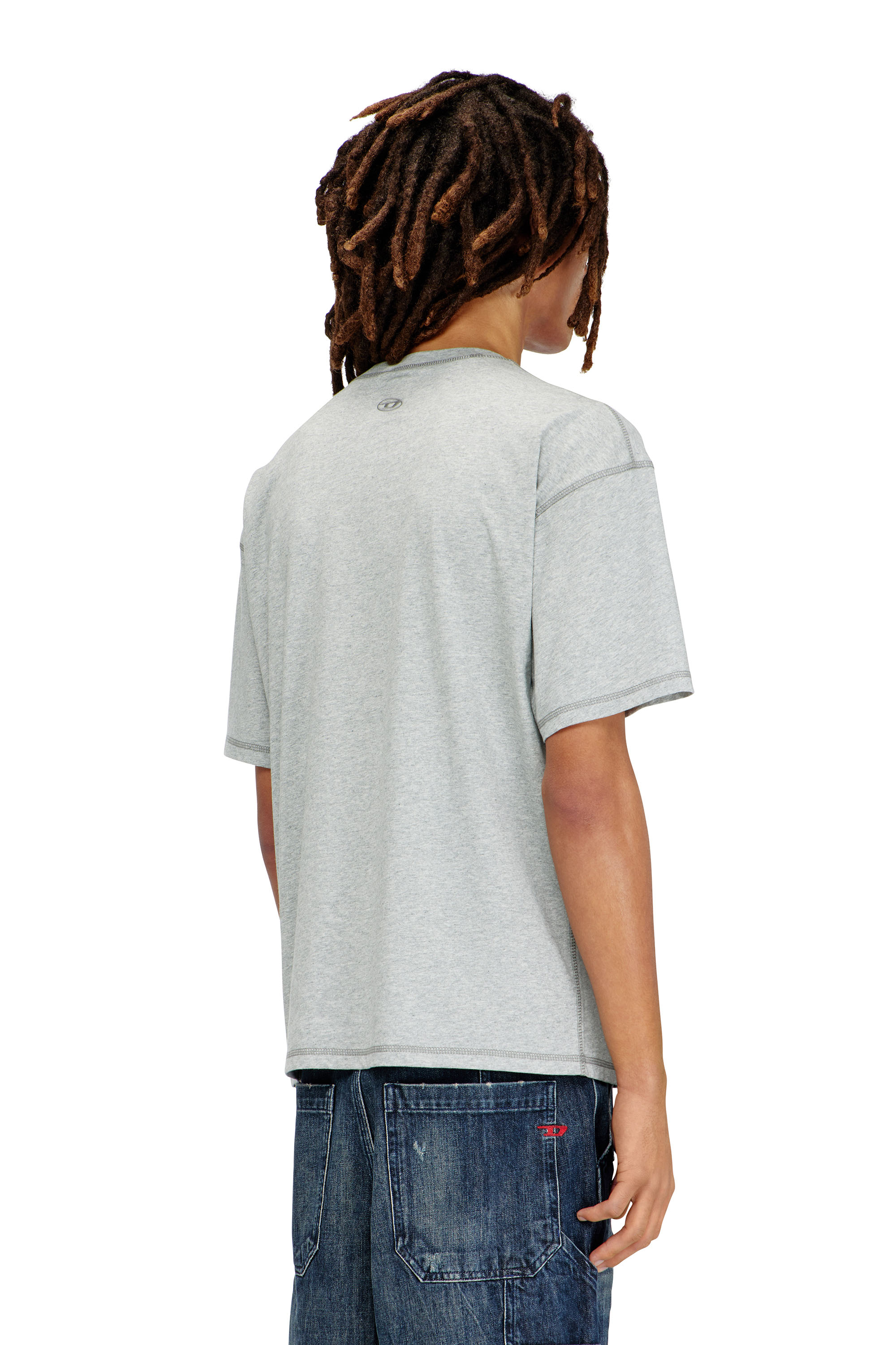 Diesel - T-BOXT-DOLPHIN, Man's Relaxed T-shirt with dolphin graphic in Grey - 4
