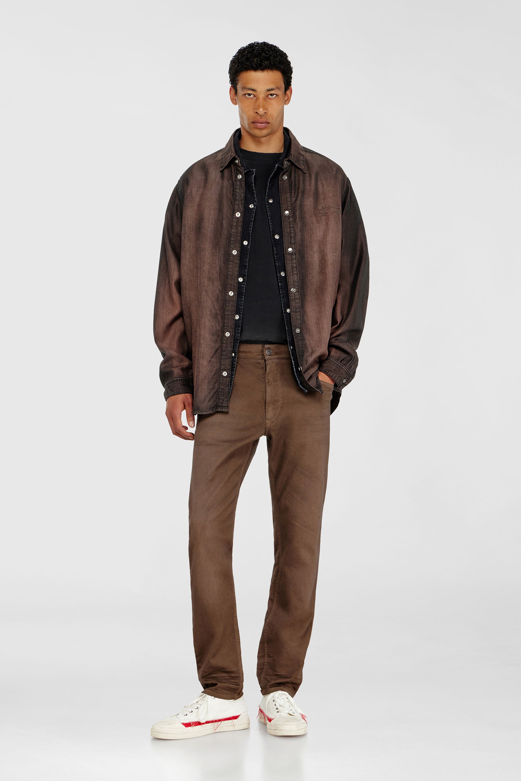 Diesel - Man's Regular 2032 D-Krooley-BW Joggjeans&reg; 0670M, Brown - 1
