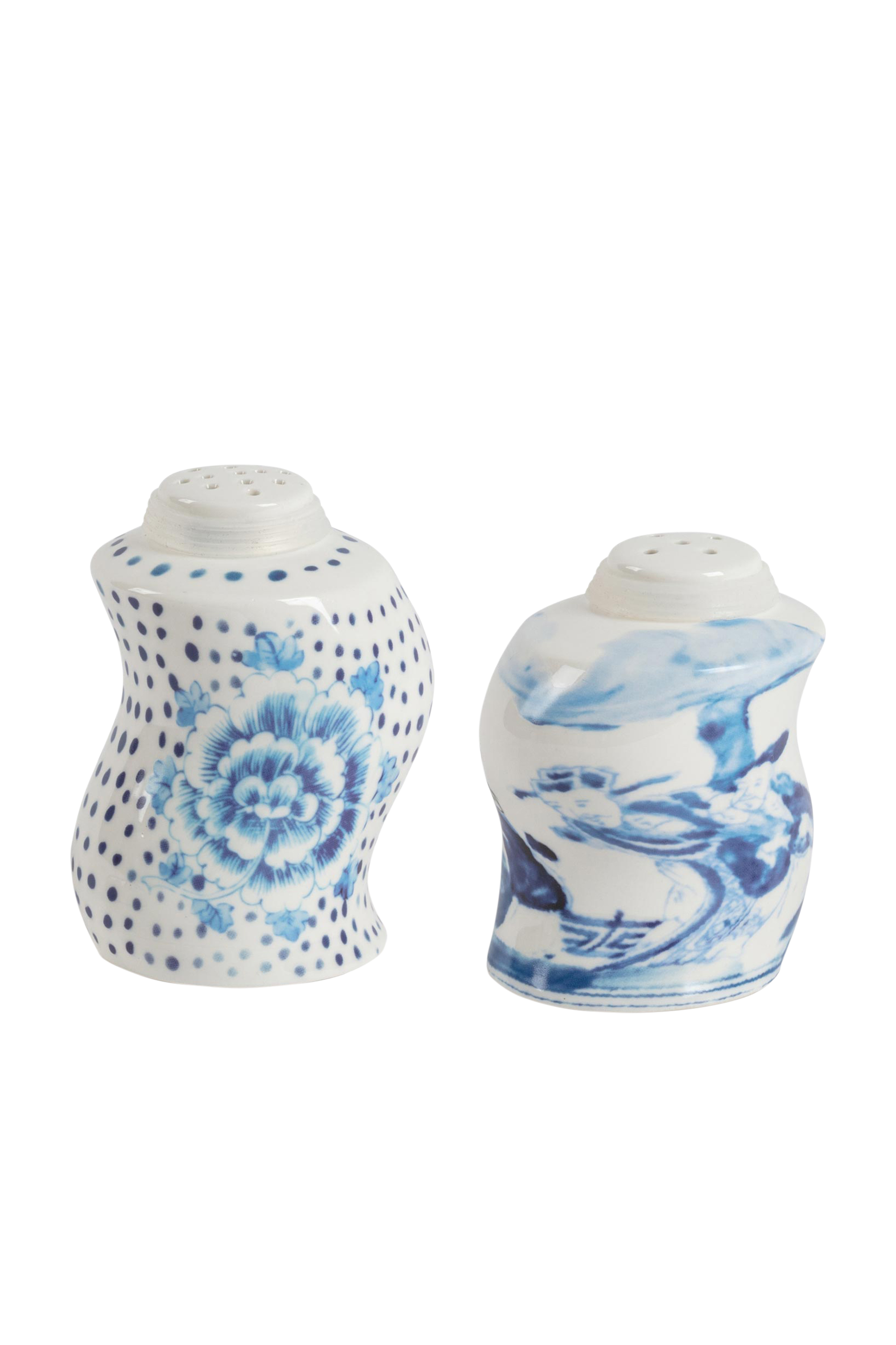 Diesel - 11289 PORCELAIN SPICES SHAKER SET "CLASS, Unisex's Porcelain spices shaker set in White/Blue - 3