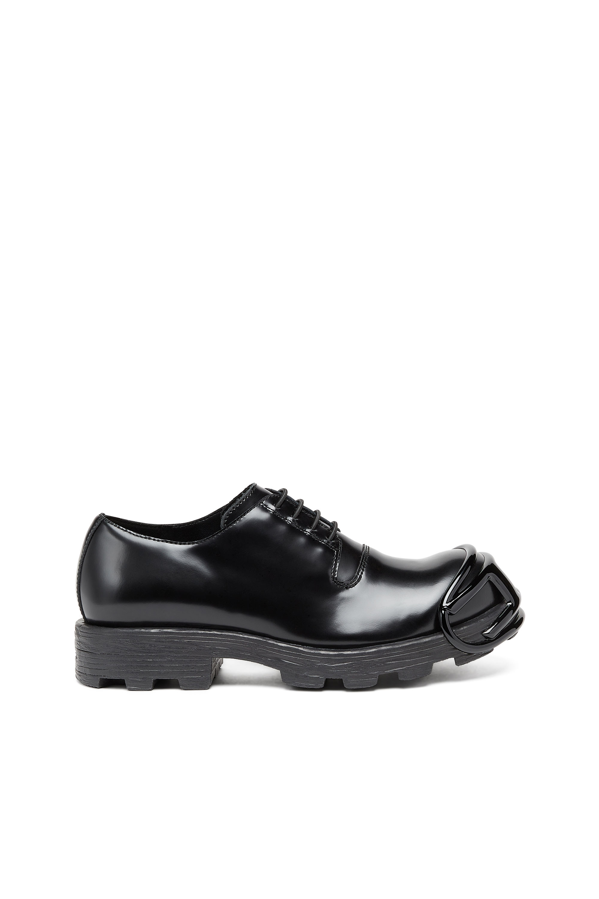 D-HAMMER SO D, Black Diesel - D-HAMMER SO D, Man's D-Hammer-Leather lace-up shoes with oval D toe cap in Black - 1