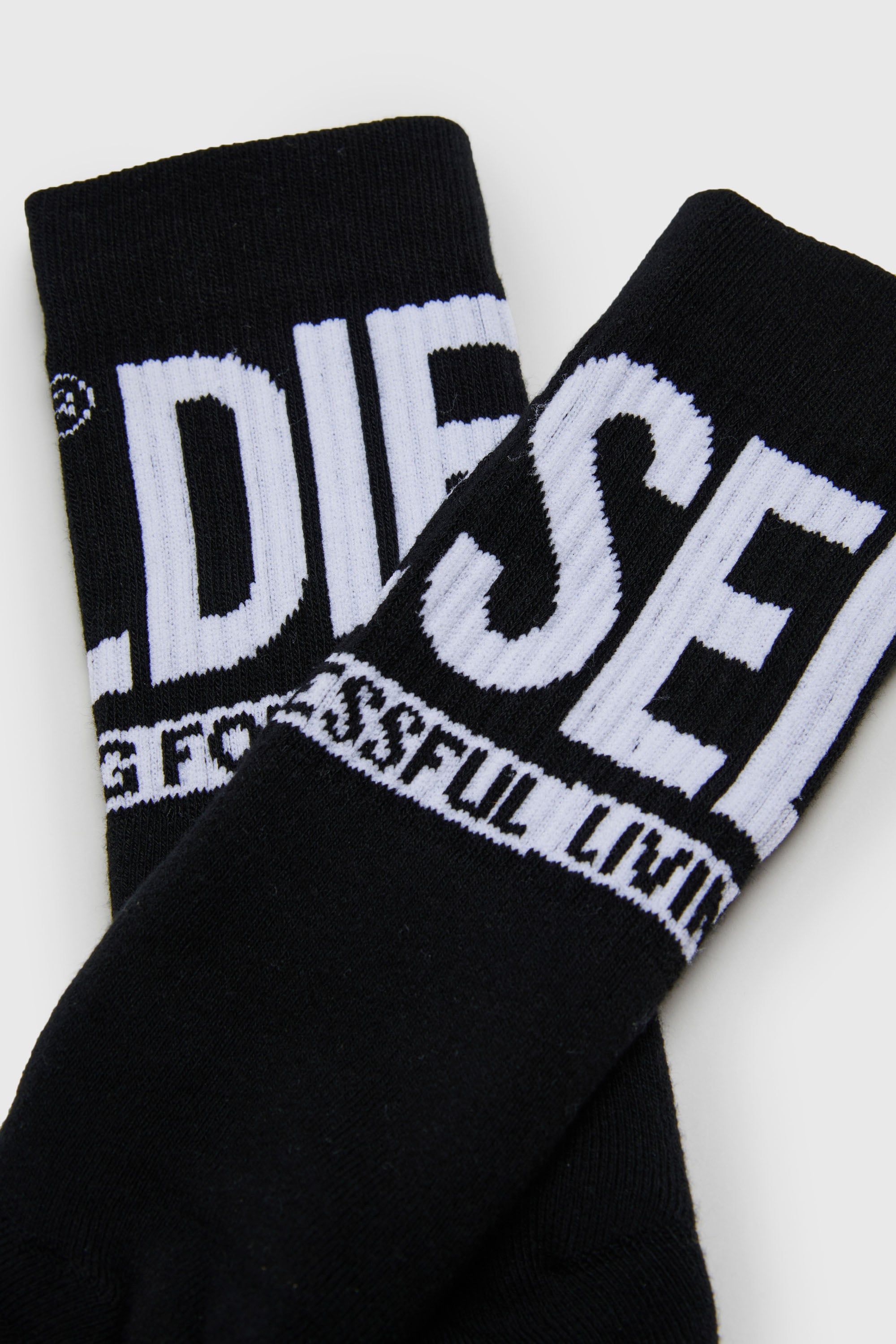 Diesel - SKM-ZRAYBIPACK, Man's Two-pack of socks with logo in Black - 2