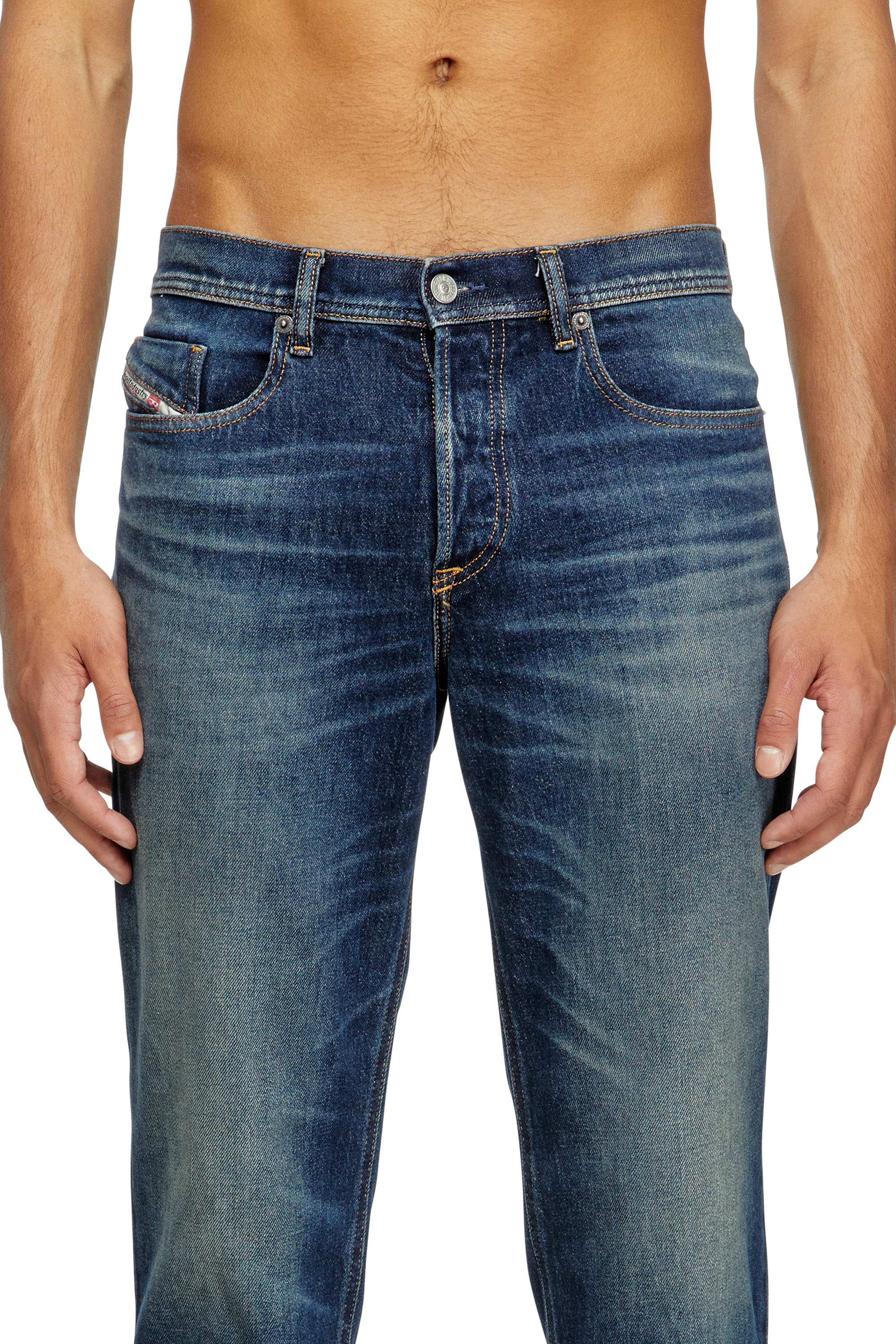 Regular Jeans 2023 D-Finitive 09M10, Dark Blue Diesel - Man's Regular Jeans 2023 D-Finitive 09M10, Dark Blue - 5
