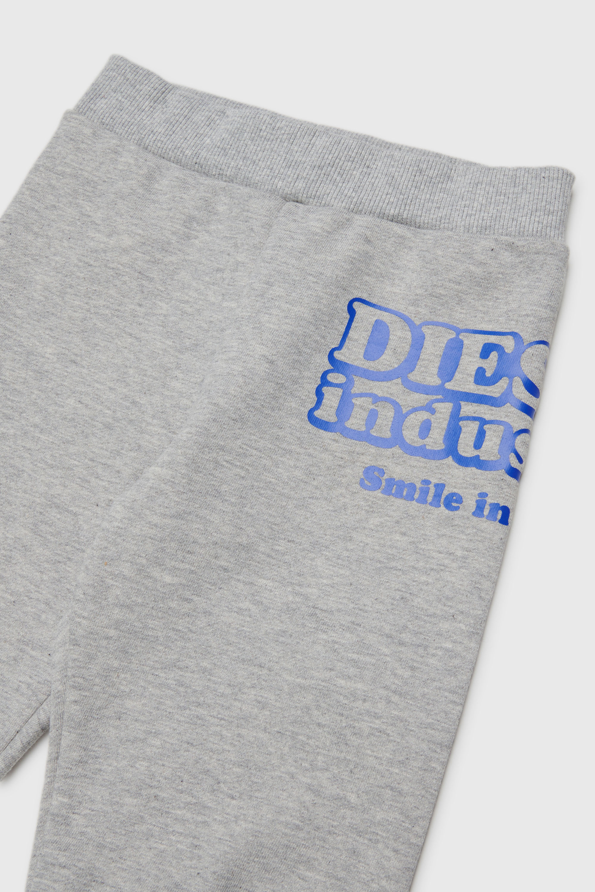 Diesel - PLODIMIB, Man's Cotton sweatpants with Diesel Industry print in Grey - 3