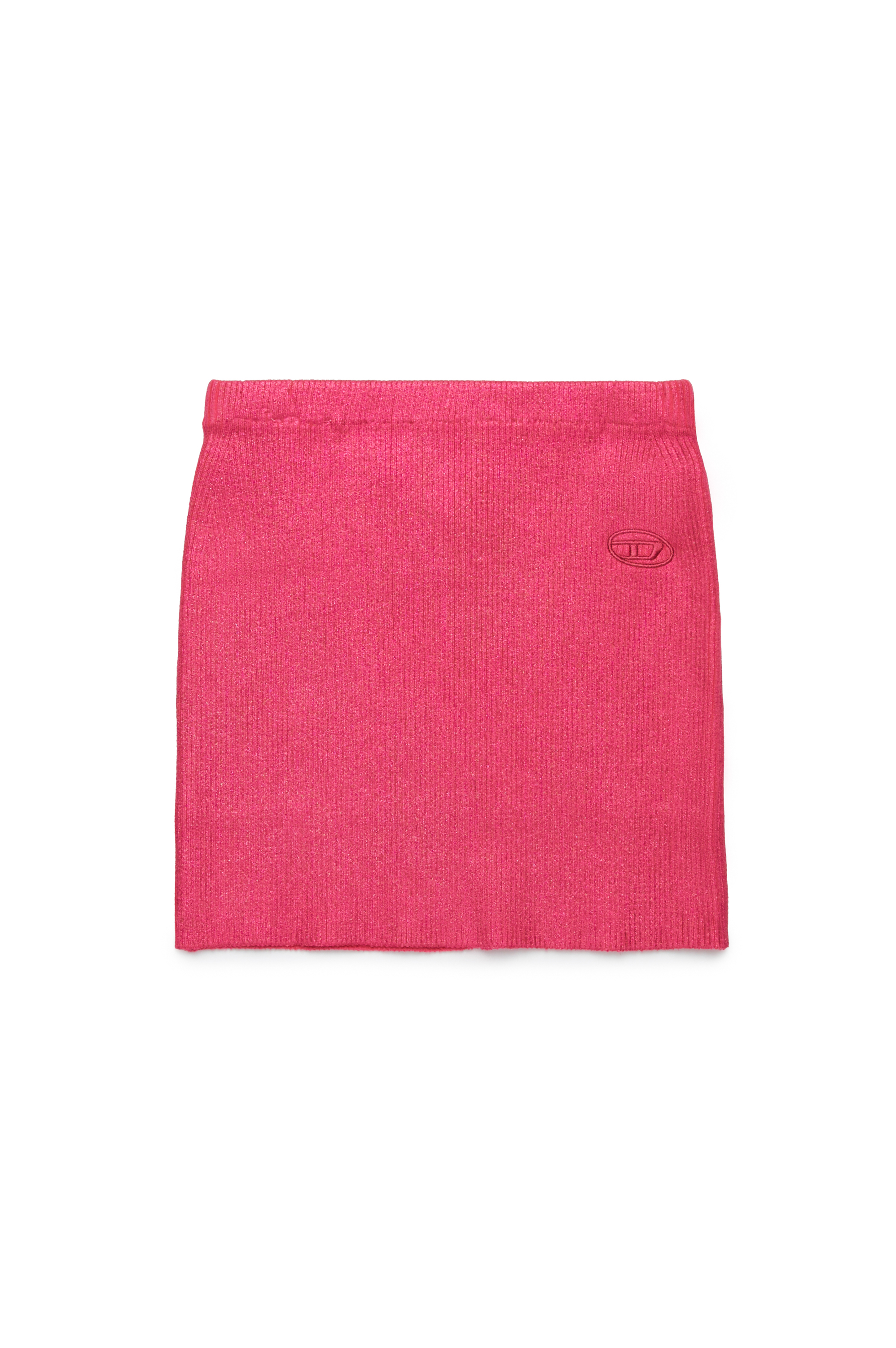 Diesel - GESID, Woman's Ribbed knit mini skirt in Pink - 1