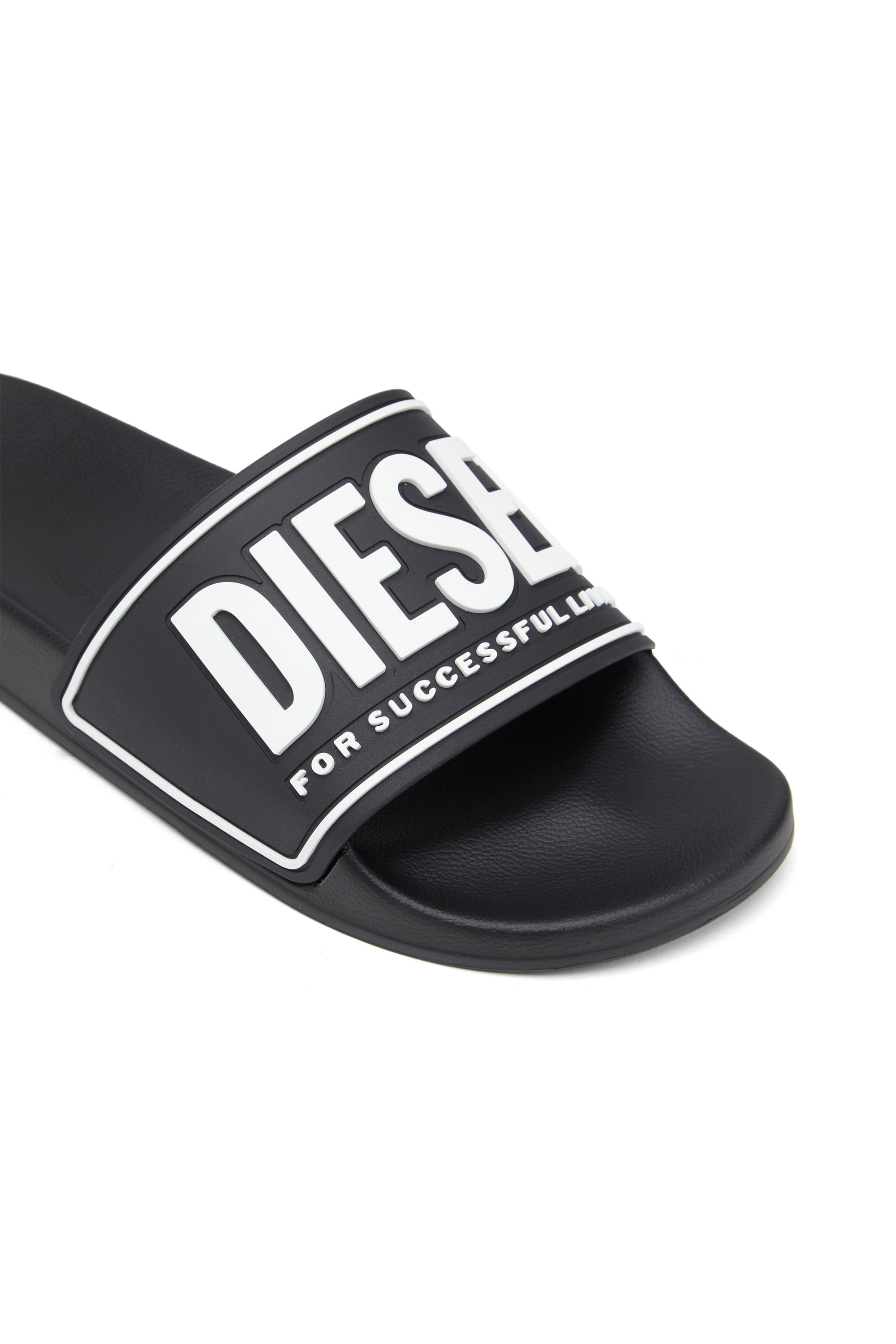 SA-MAYEMI CC, Black/White Diesel - SA-MAYEMI CC, Man's Sa-Mayemi-Pool slides with 3D logo in Black/White - 6