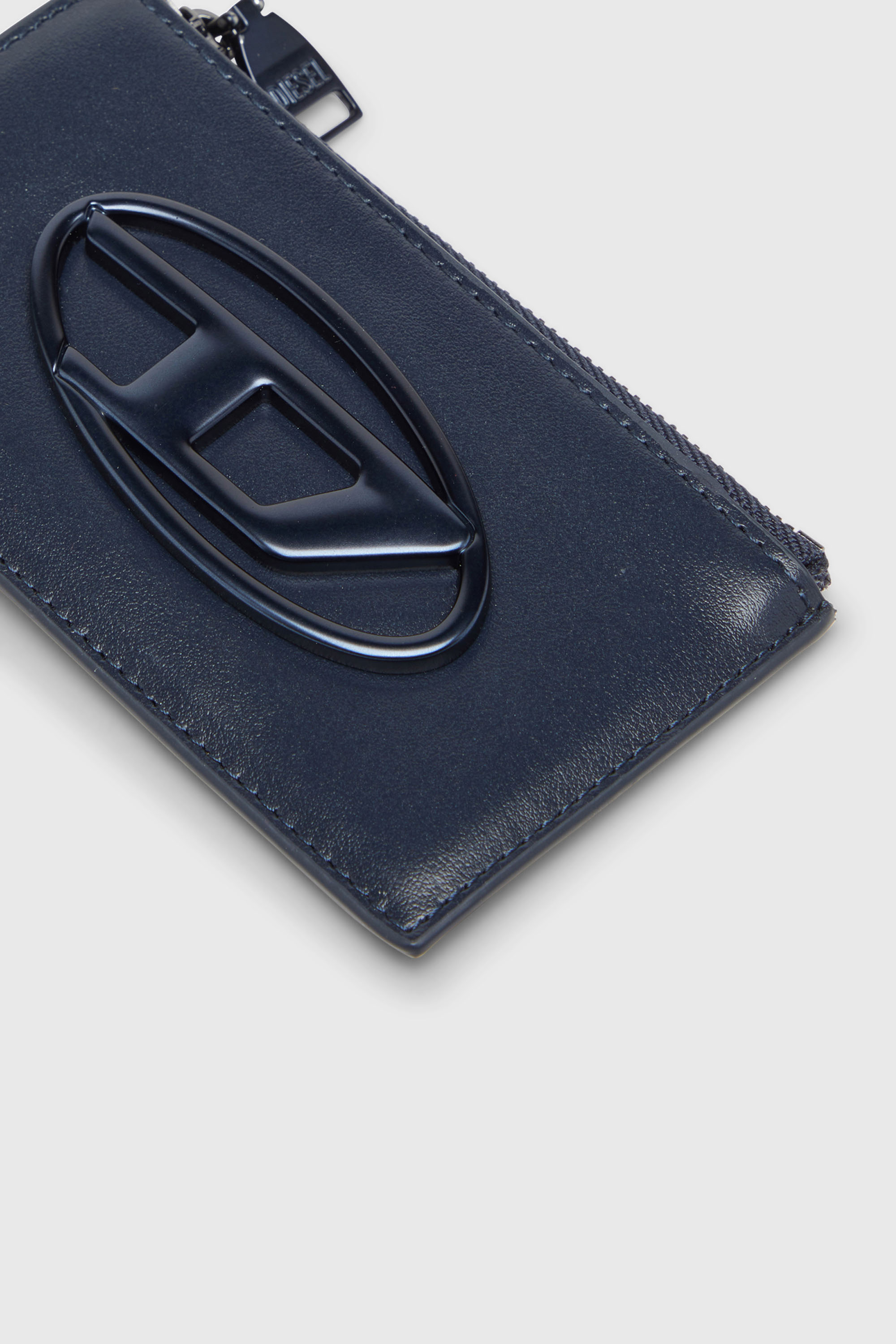 Diesel - HOLI-D CARD HOLDER III, Man's Leather card holder in Blue - 3