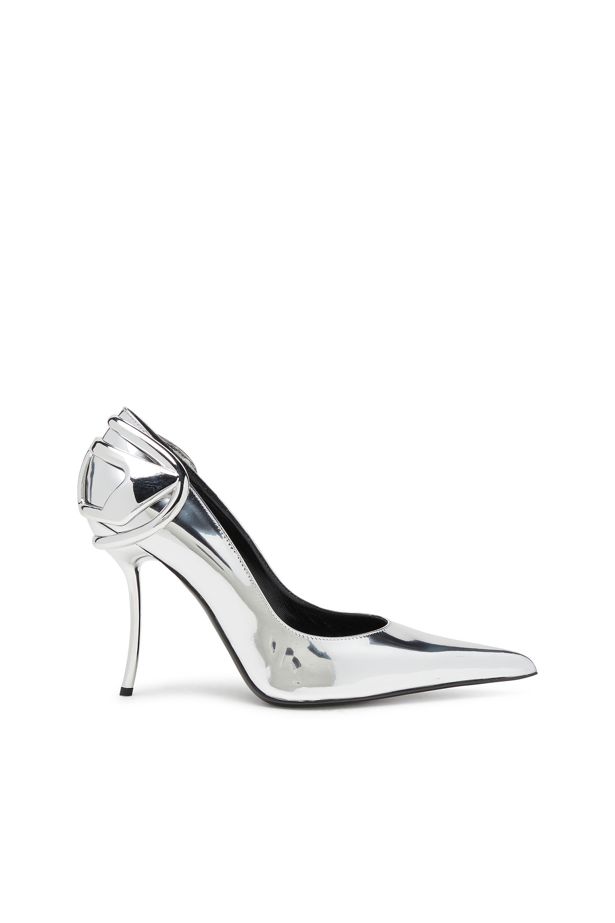 D-TEN&HALF P, Silver Diesel - D-TEN&HALF P, Woman's D-Ten&Half-Metallic pumps with curved heel in Silver - 1