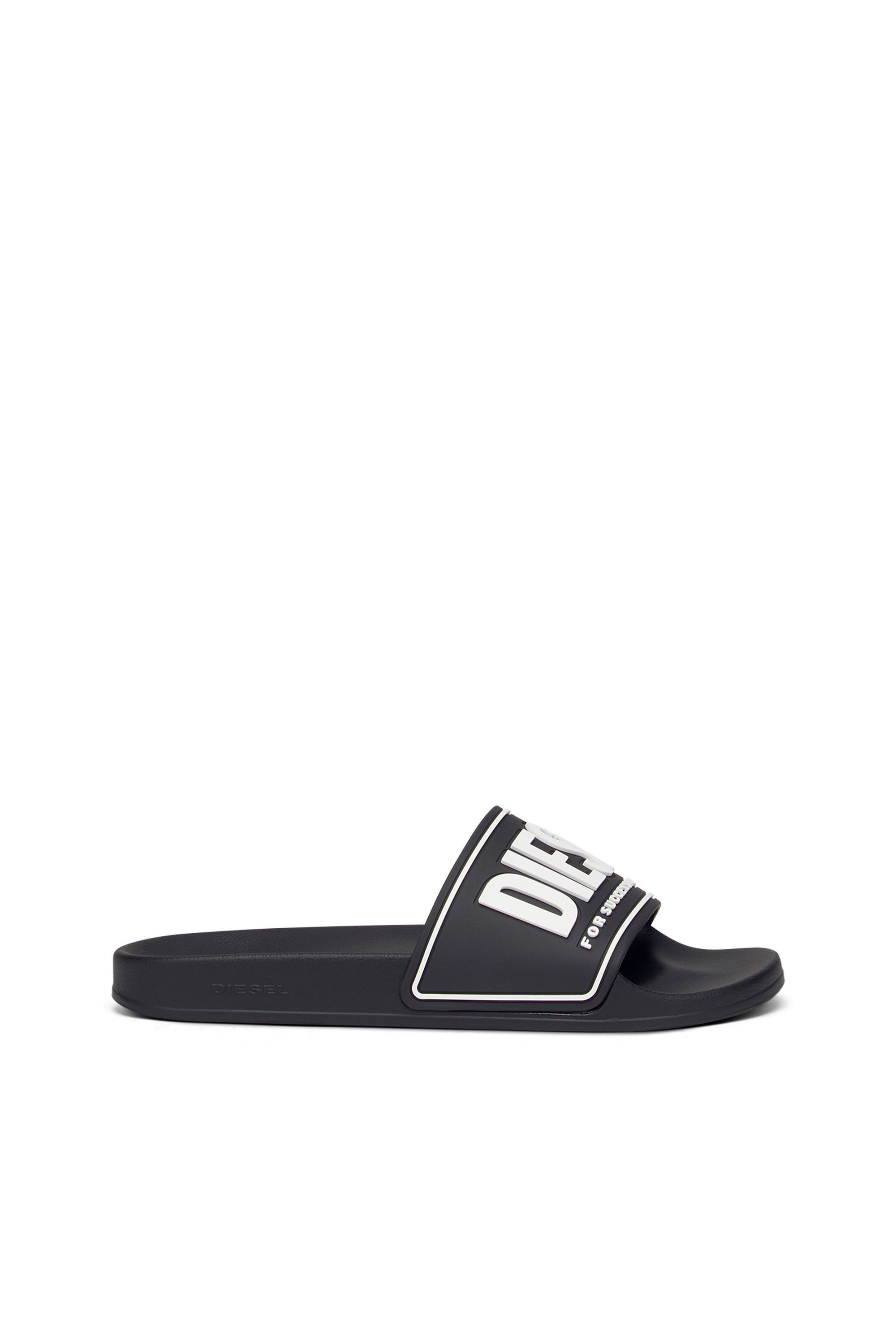 SA-MAYEMI CC W, Black Diesel - SA-MAYEMI CC W, Woman's Sa-Mayemi-Rubber slides with embossed logo in Black - 1