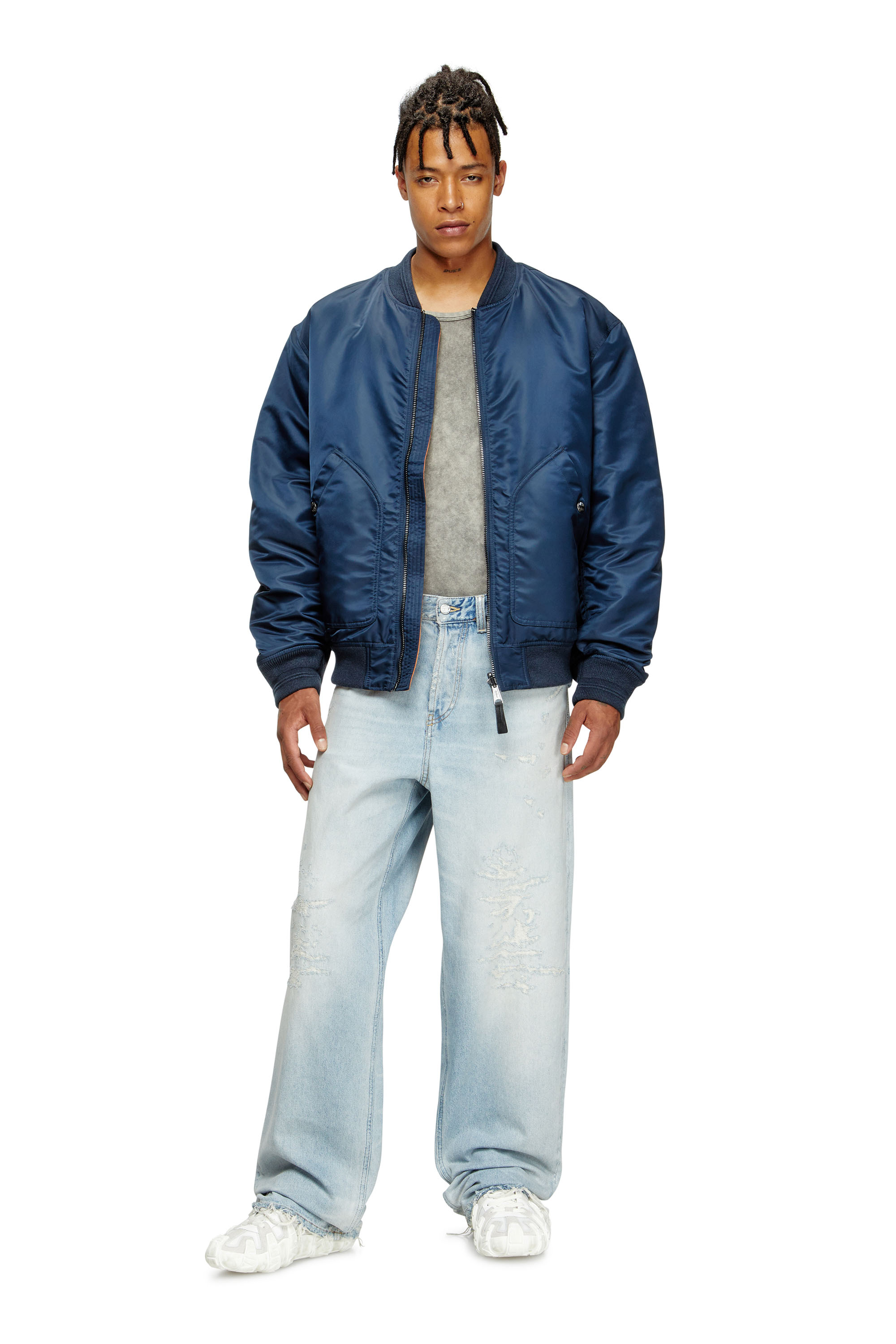 Relaxed Jeans 2001 D-Macro 09M53, Light Blue Diesel - Man's Relaxed Jeans 2001 D-Macro 09M53, Light Blue - 1