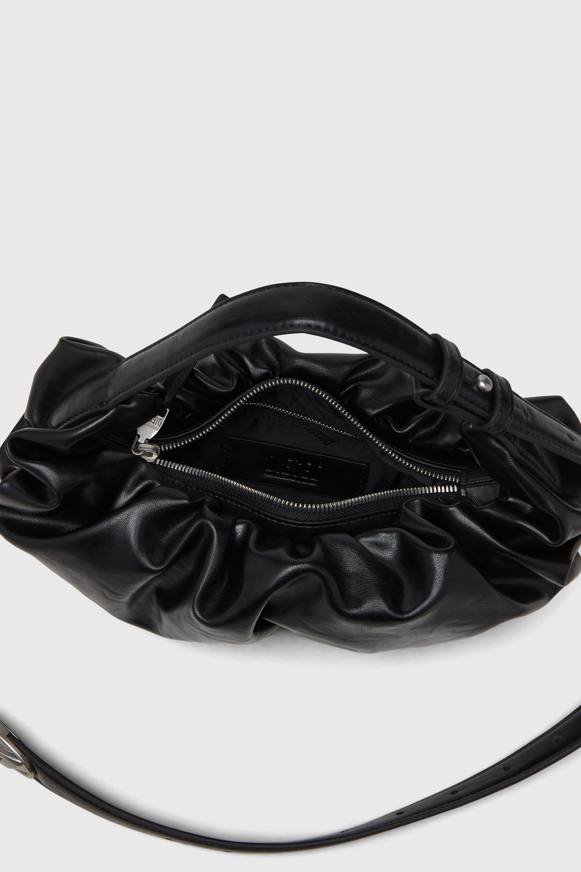 Diesel - GRAB-D HOBO S, Woman's Grab-D-Small scruched hobo bag in Black - 4
