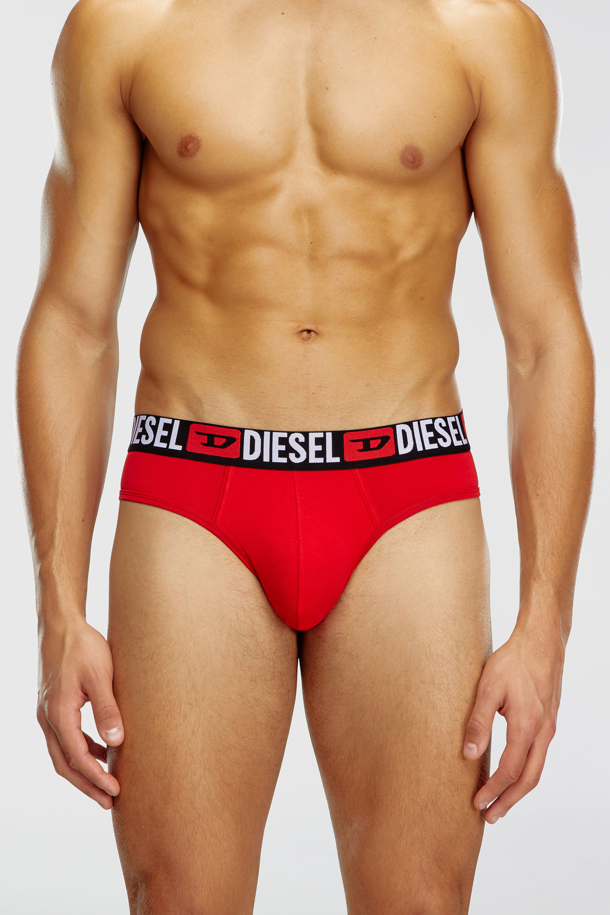 Diesel - UMBR-ANDRETHREEPACK, Man's Three-pack of solid-colour briefs in Black/Grey - 3
