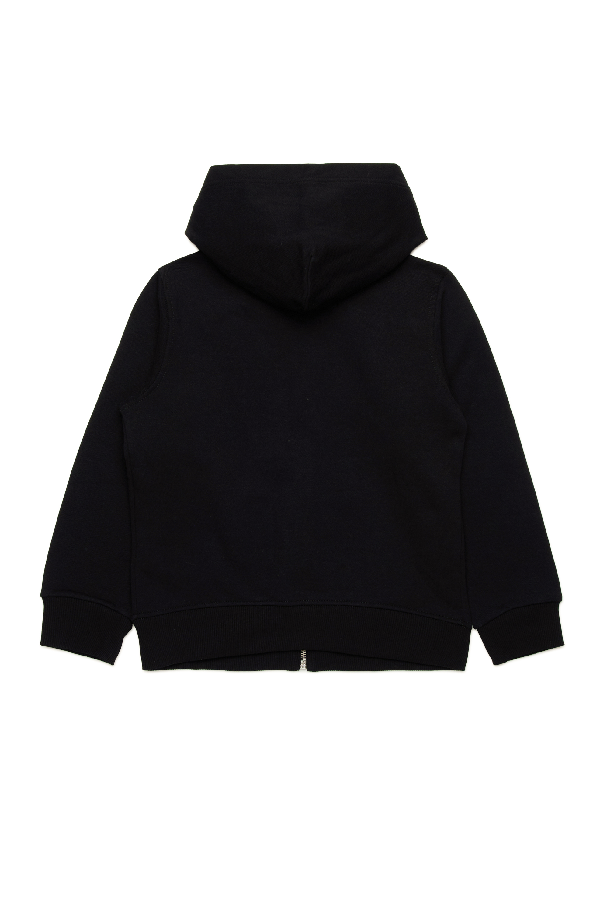 Diesel - SMACIS, Man's Zip-up hoodie with metal-effect Oval D in Black - 2