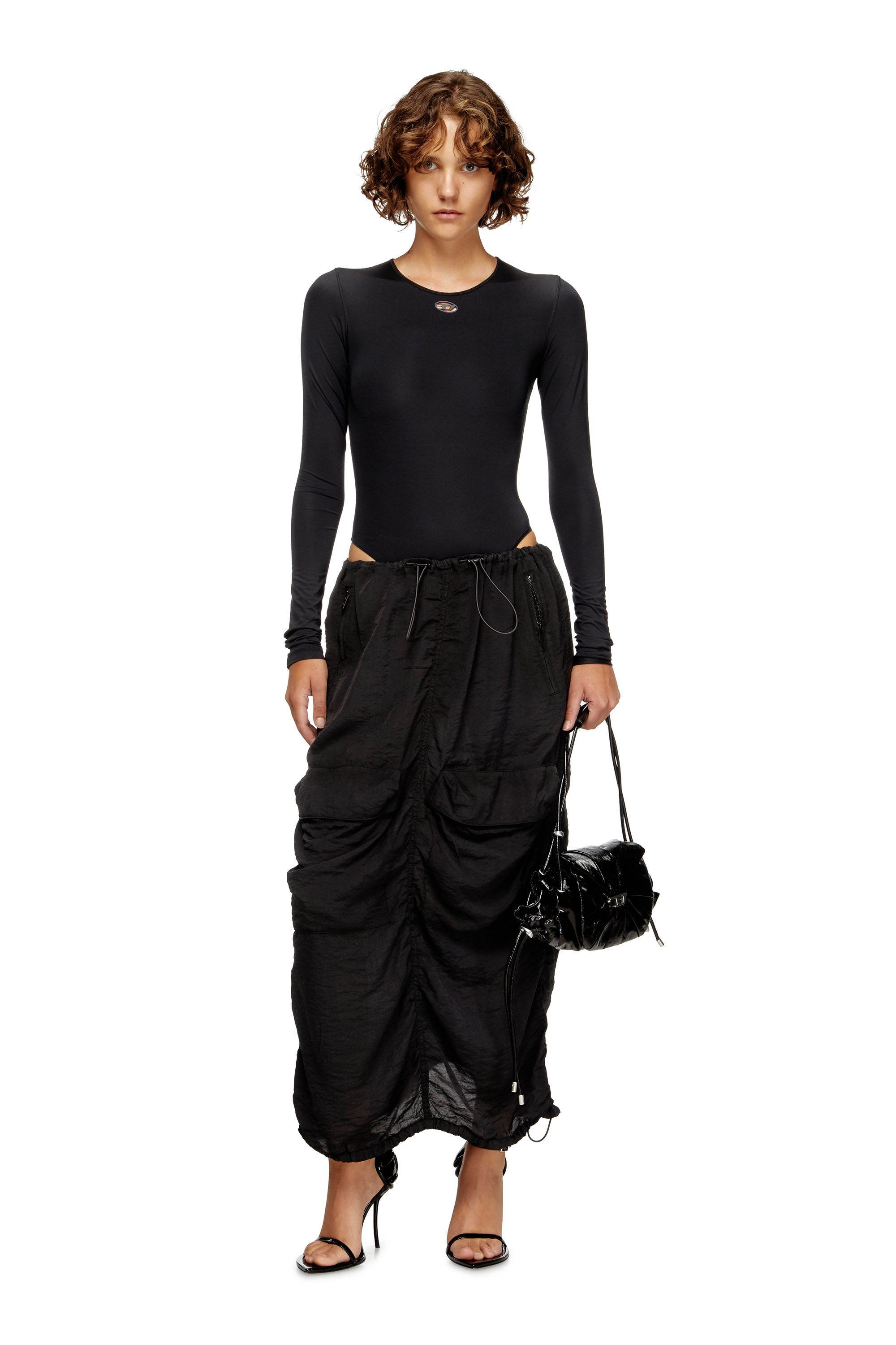 Diesel - ANGELINA-UTLT, Woman's Stretch Nylon bodysuit in Black - 4