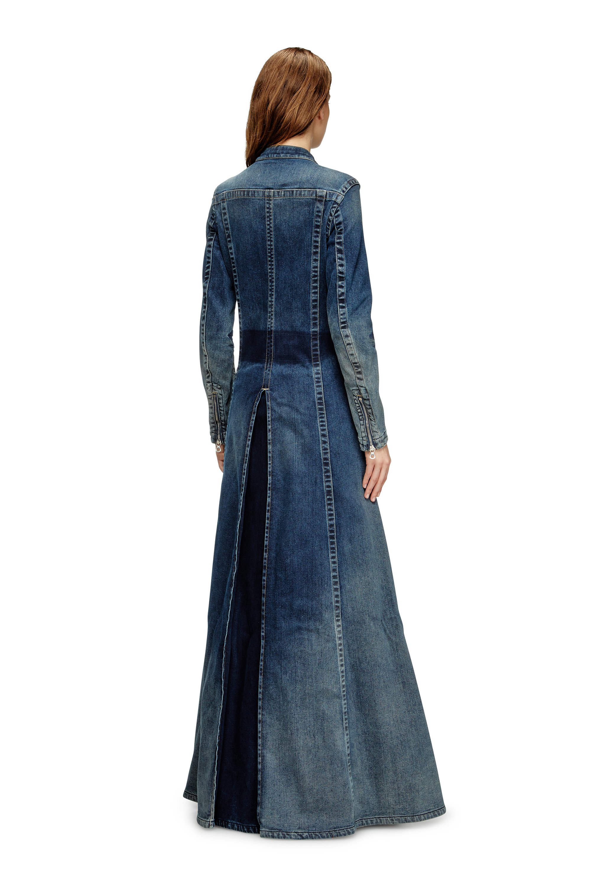 Diesel - DE-RO1-RE-FSG, Woman's Maxi dress in Rehab denim in Medium blue - 4