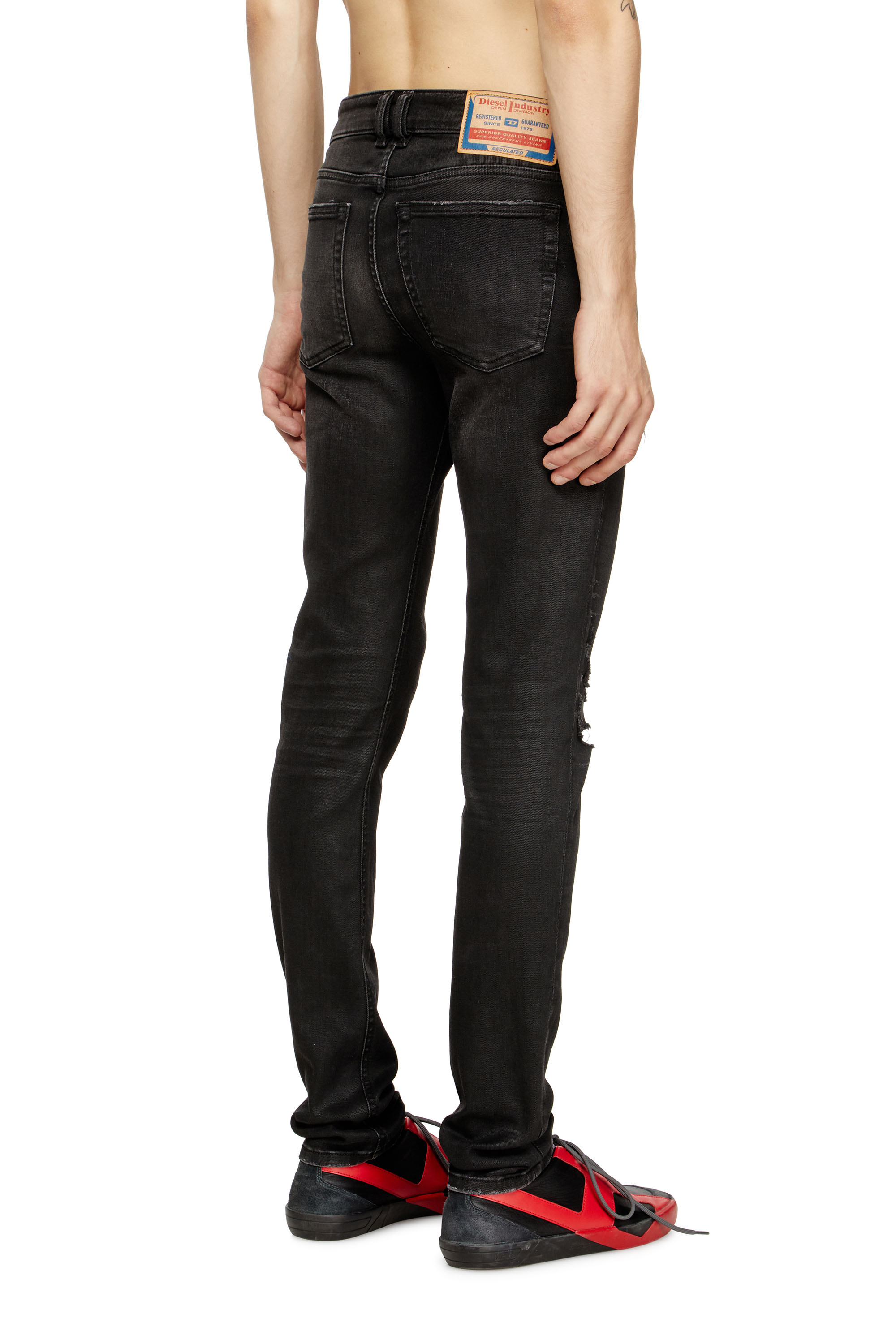 Skinny Jeans 1979 Sleenker 068SG, Black/Dark grey Diesel - Man's Skinny Jeans 1979 Sleenker 068SG, Black/Dark grey - 4