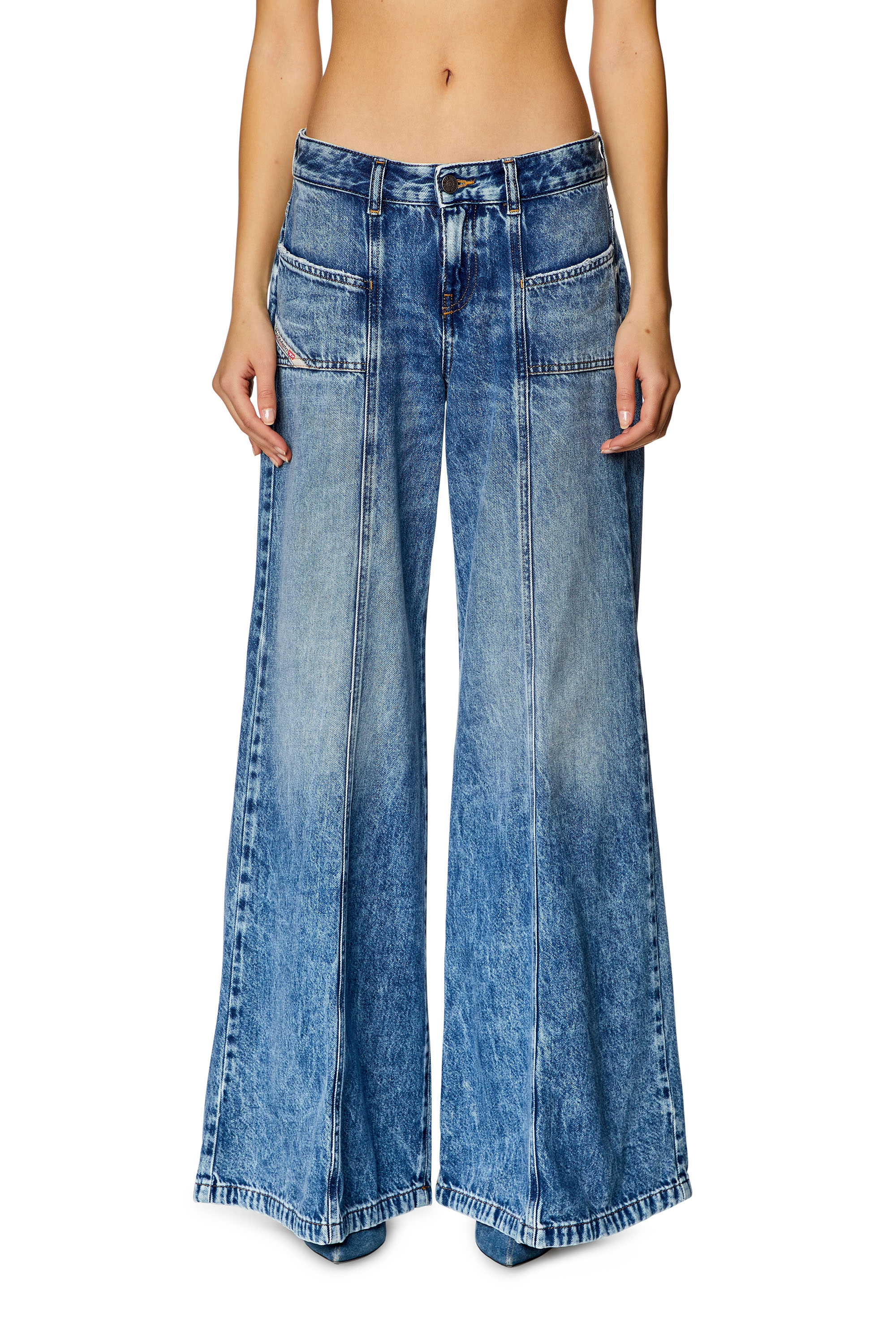 Diesel - Bootcut and Flare Jeans D-Akii 09H95, Medium blue - Image 2