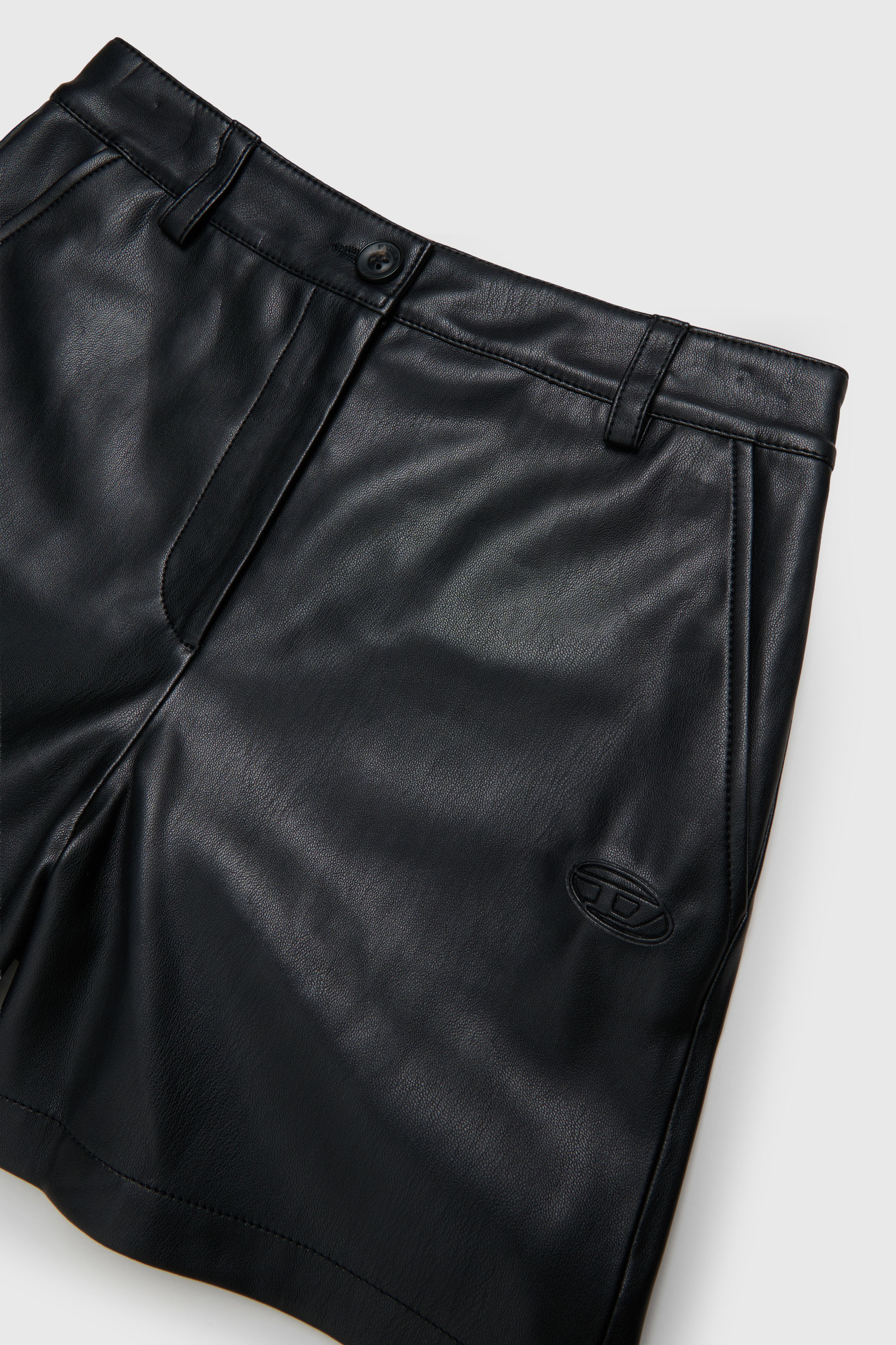 Diesel - PJENNY, Woman's Shorts in coated fabric in Black - 3