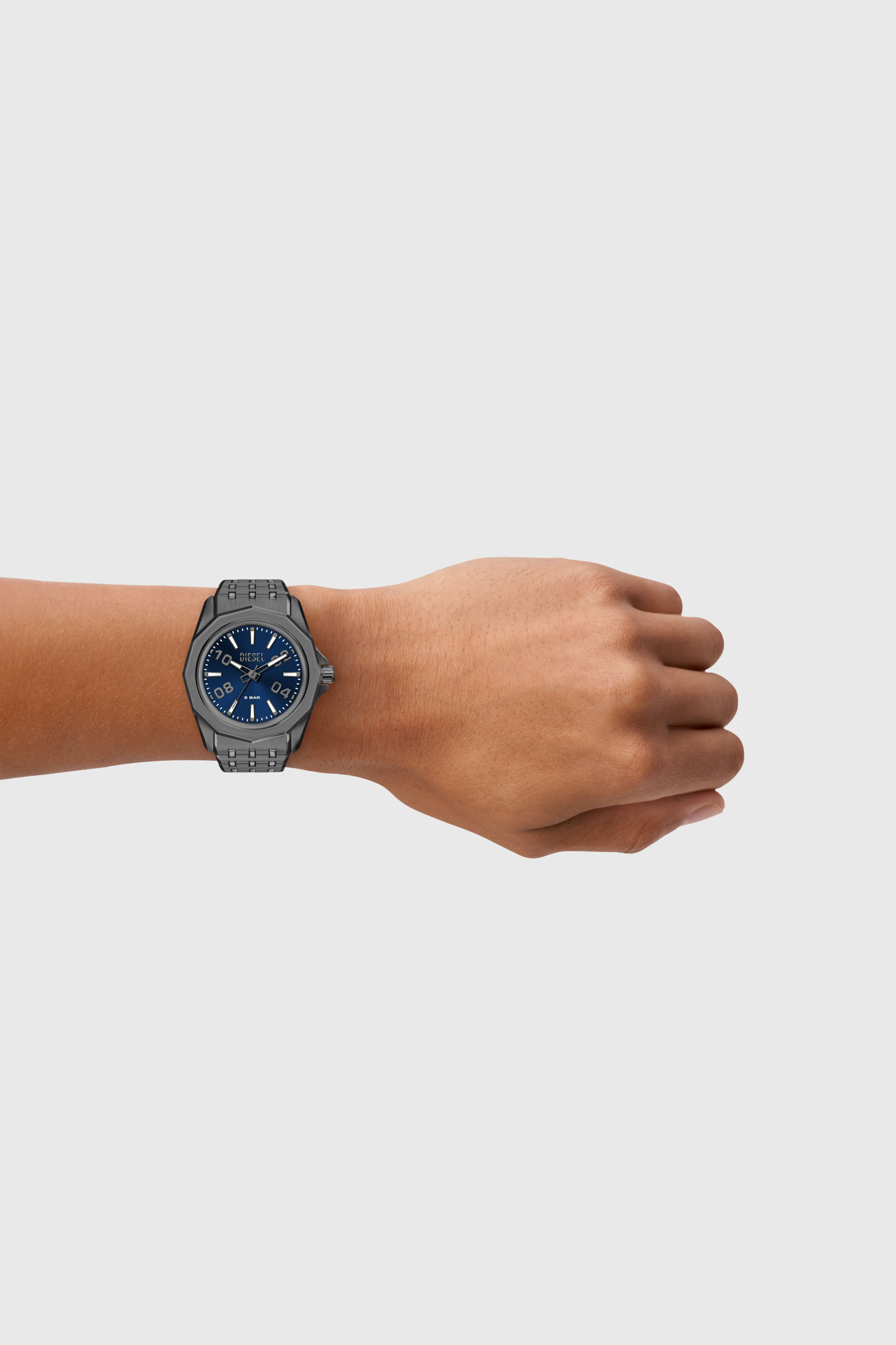 Diesel - DZ2238 WATCH, Man's Stinger gunmetal stainless steel watch in Dark grey - 5