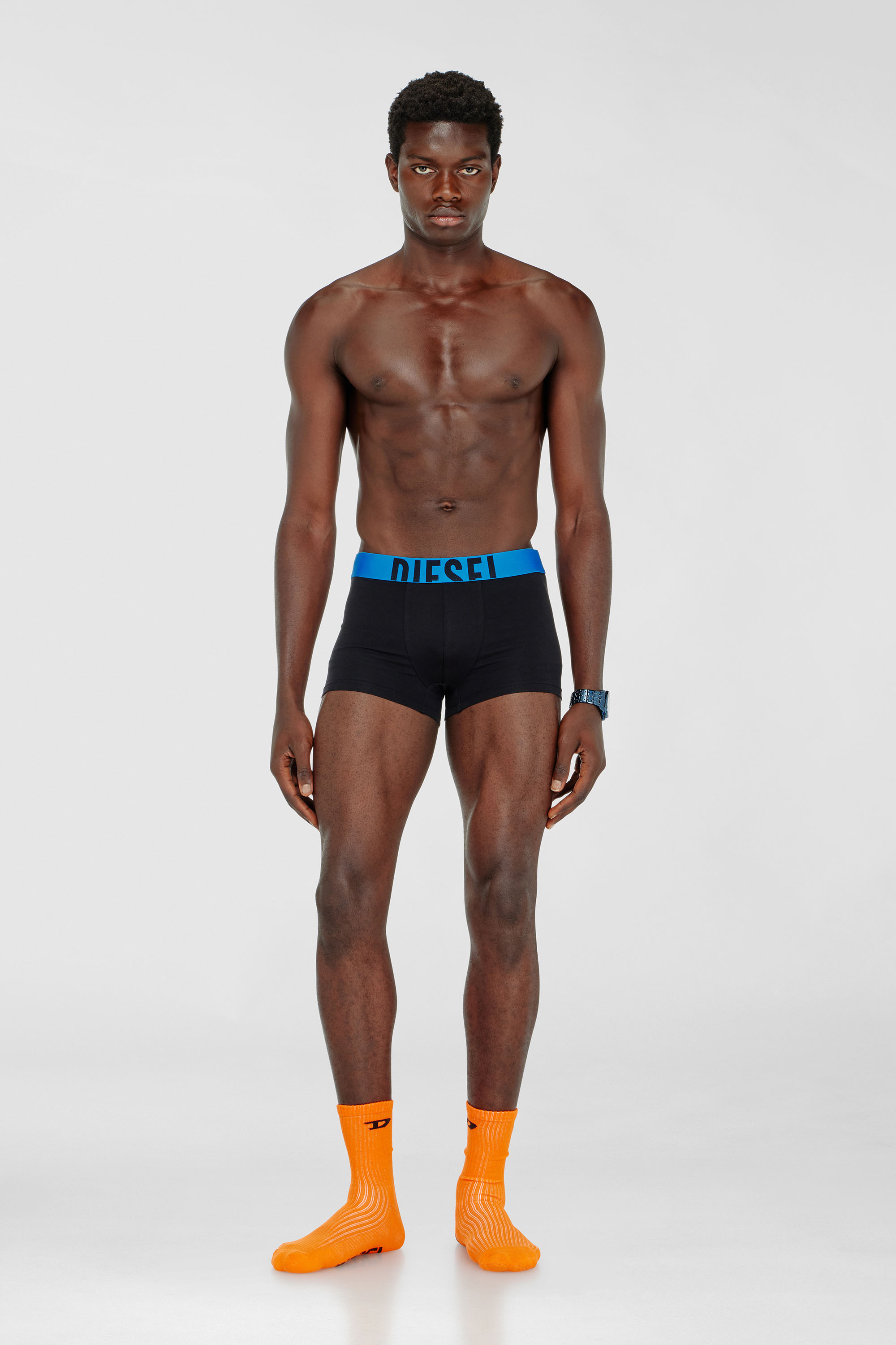 Diesel - DAMIEN-D-POP-3PACK-40, Man's Three-pack boxer briefs in stretch cotton in Black - 1